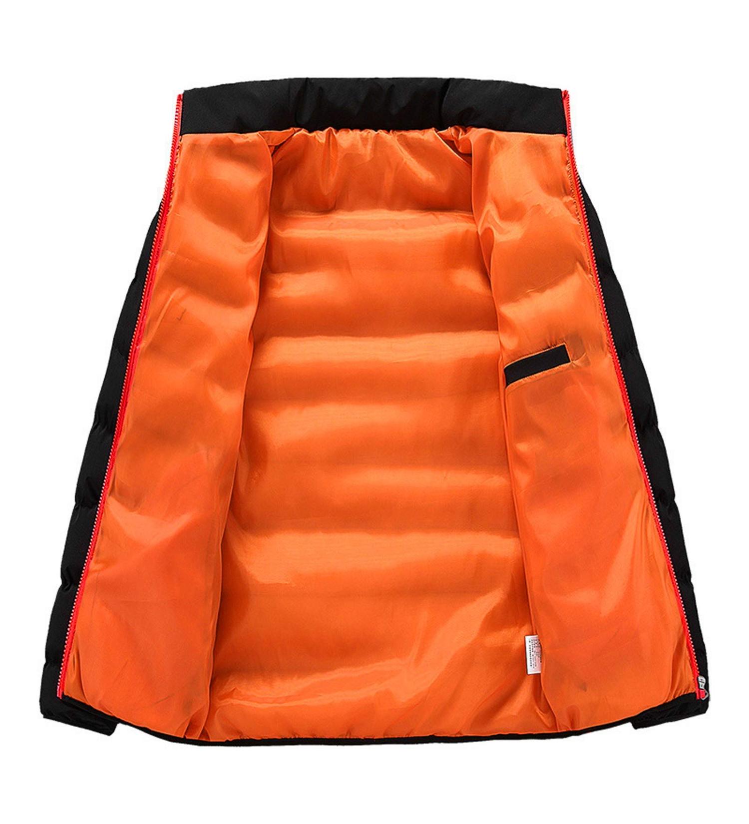 oelaio Mens Women's Heated Jacket Long Sleeve Winter Warm USB Heating Coat with Hood Windproof Down Coat for Outdoor Orange Large - Buy Online on SooperMarket.com