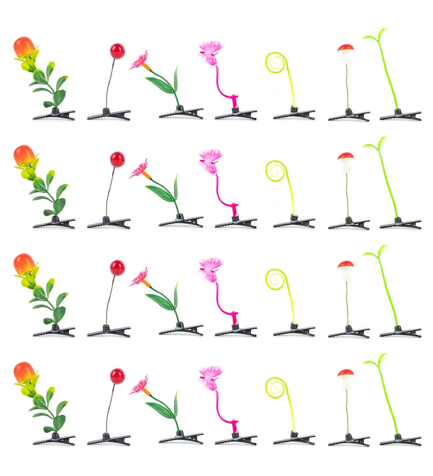 RP Remarkable Power 28 Pack Bean Sprout Hair Clips & Flower Hairpins for Women & Girls - 7 Style Barrettes Set - Buy Online on SooperMarket.com