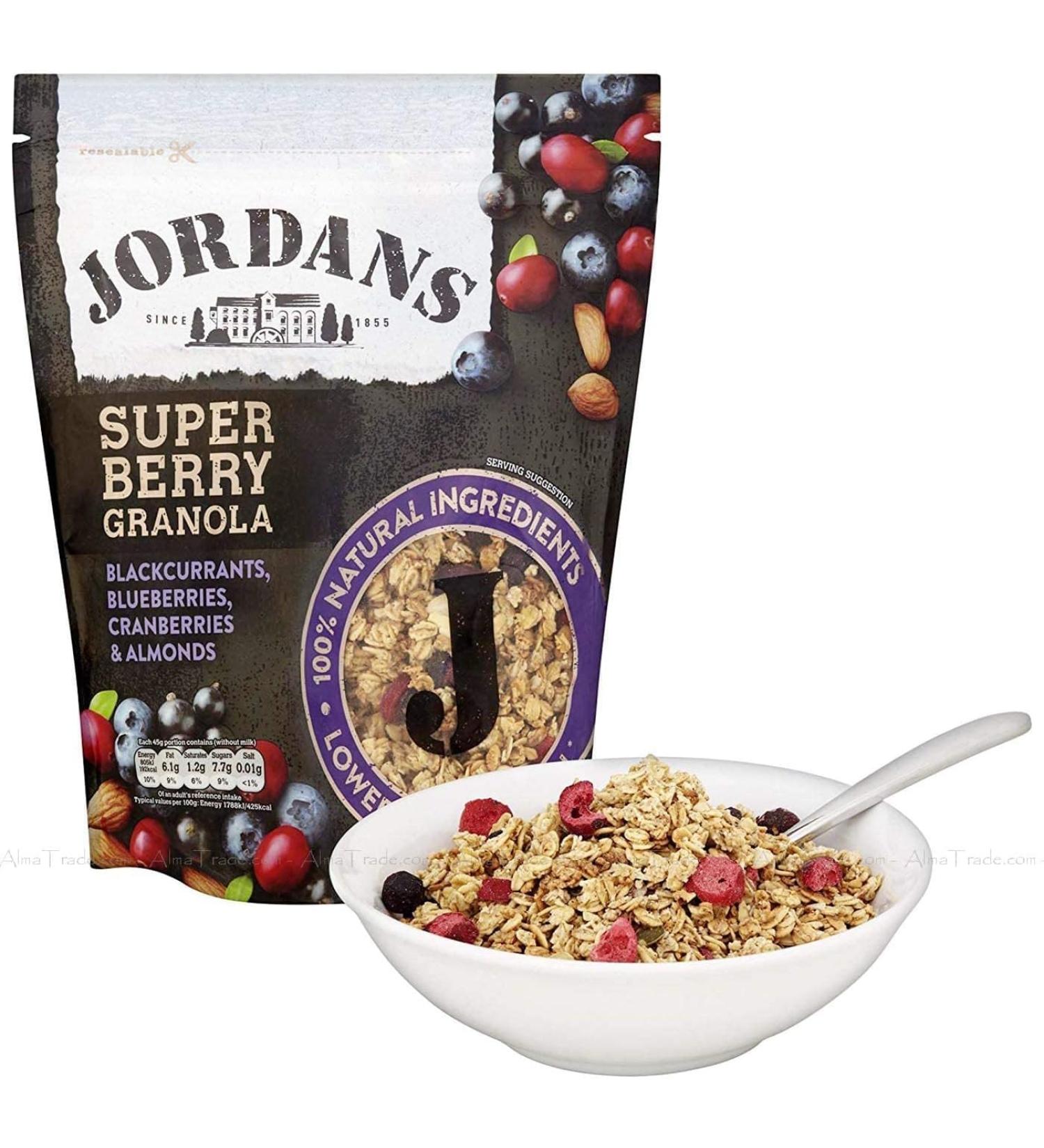 Jordans Super Berry Granola 1.5kg Deal Pack | Overflowing With Tangy Blackcurrants Blueberries & Cranberries | 100% Natural Ingredients | Lowers Cholesterol | Suitable for Vegetarians - Buy Online on SooperMarket.com