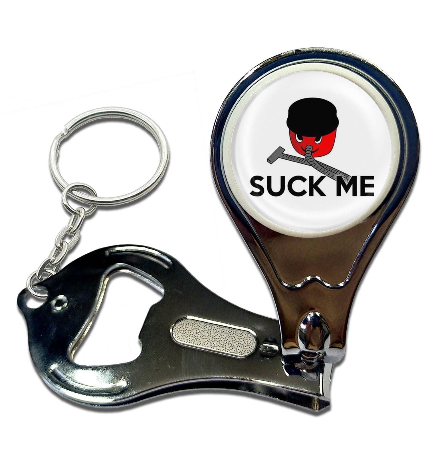 BadgeBeast.co.uk Suck Me - Key Ring Bottle Opener and Nail Clipper - Buy Online on SooperMarket.com