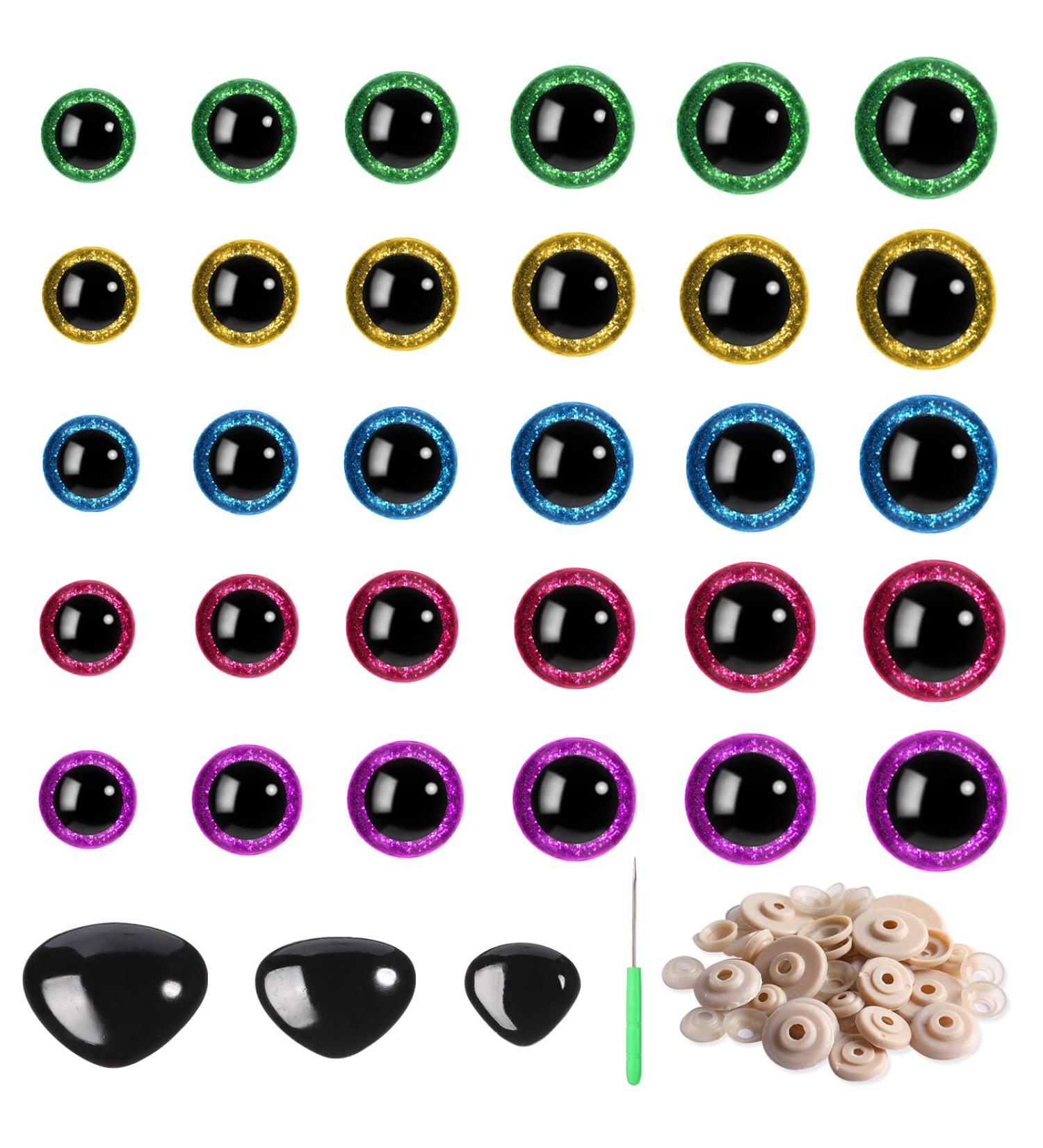 360 Pcs Large Plastic Safety Eyes 12-30mm for DIY Plush Animals and Doll Making - Buy Online on SooperMarket.com