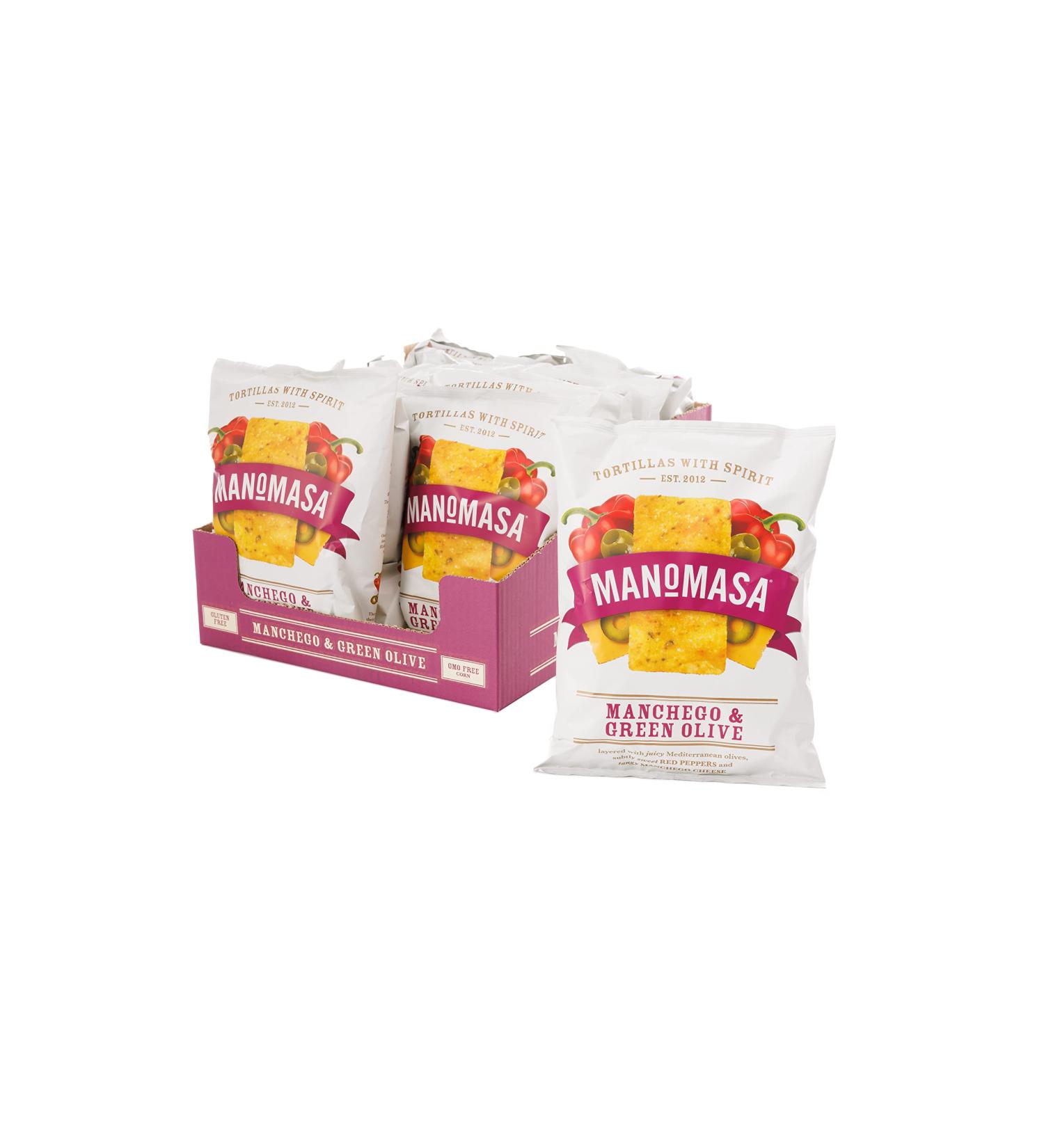 Manomasa Manchego & Green Olive 12 x 140g Manchego and Green Olive - Buy Online on SooperMarket.com