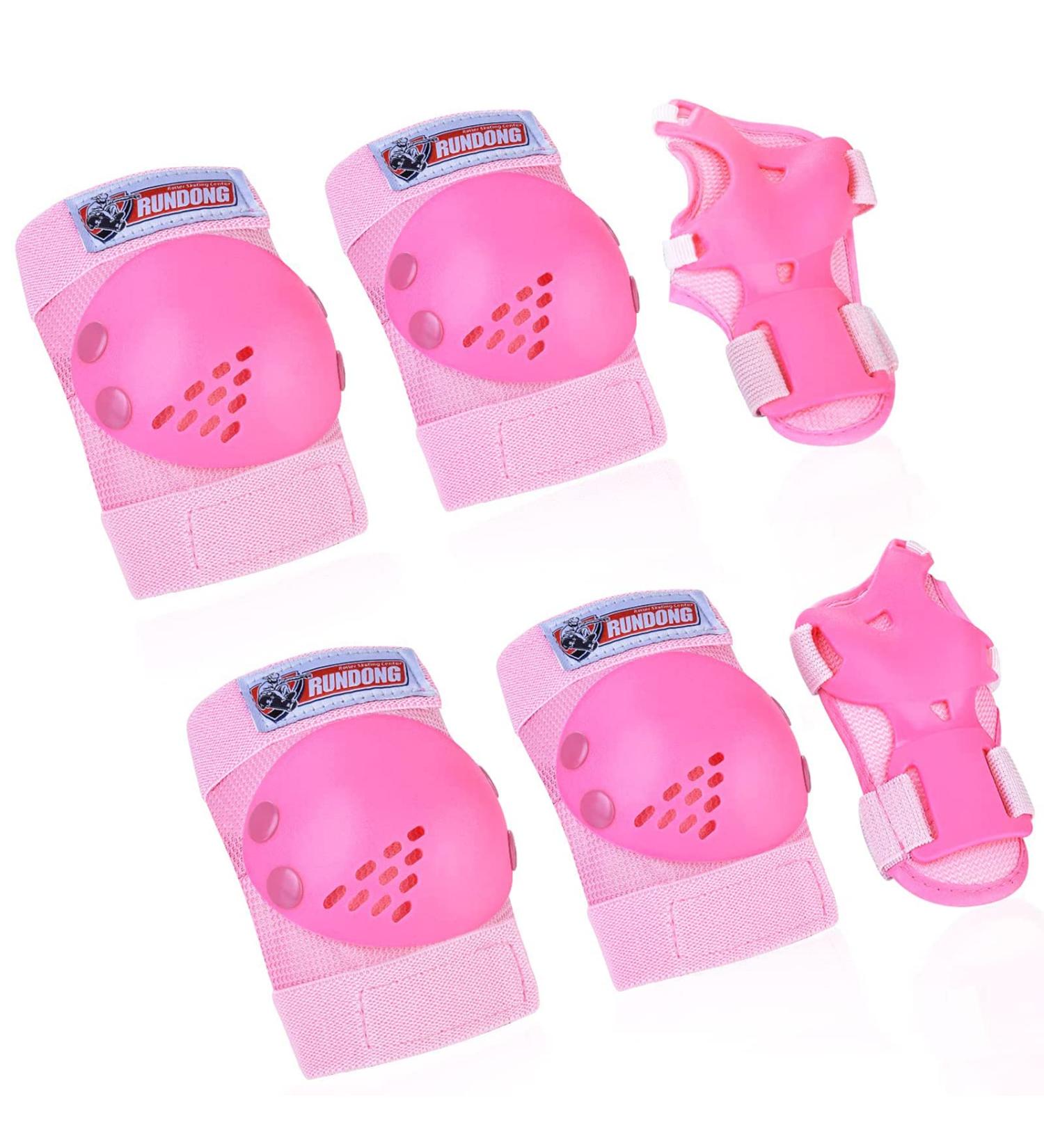 Kids Youth Protective Gear Set for Roller Skates & Outdoor Sports - Pink (Ages 6-15) - Buy Online on SooperMarket.com