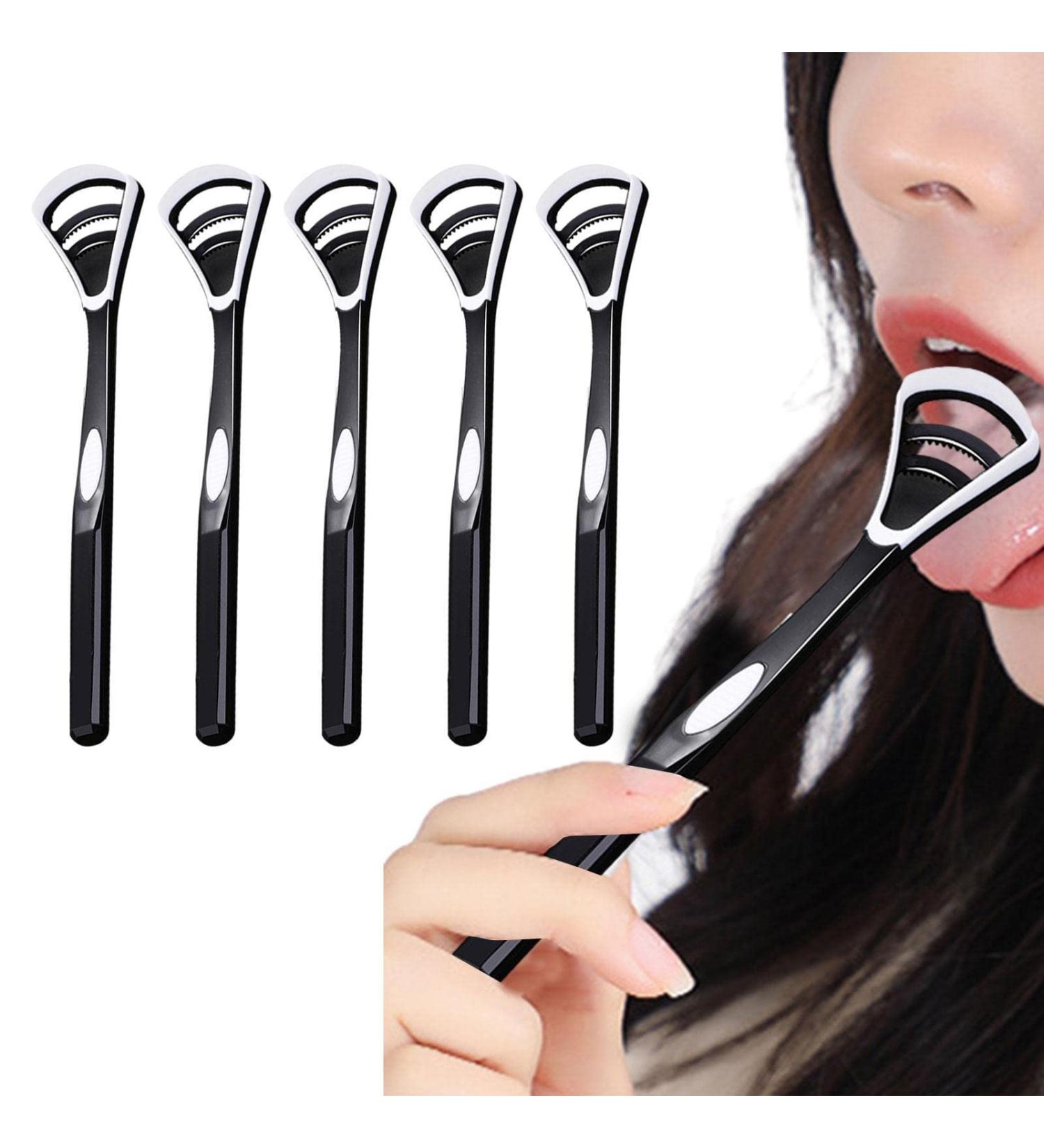 Visiblurry Tongue Scraper - 5 Pieces for Optimal Oral Hygiene | Reduce Bad Breath | Safe for Adults & Children - Buy Online on SooperMarket.com