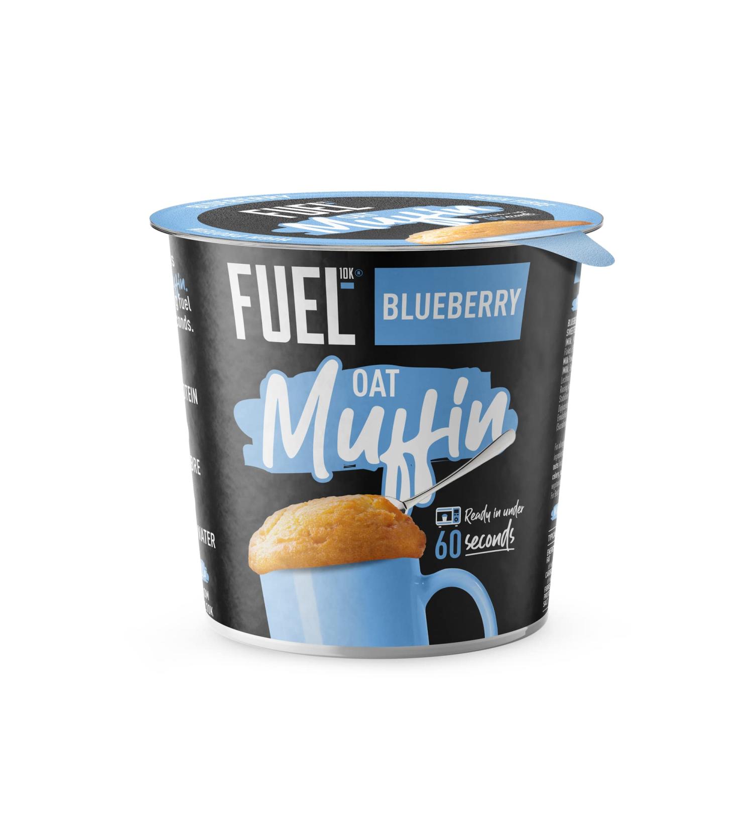 FUEL10K Blueberry Oat Muffin Pots - 8x52g - High Protein & Fiber, Vegetarian On-The-Go Breakfast - Buy Online on SooperMarket.com