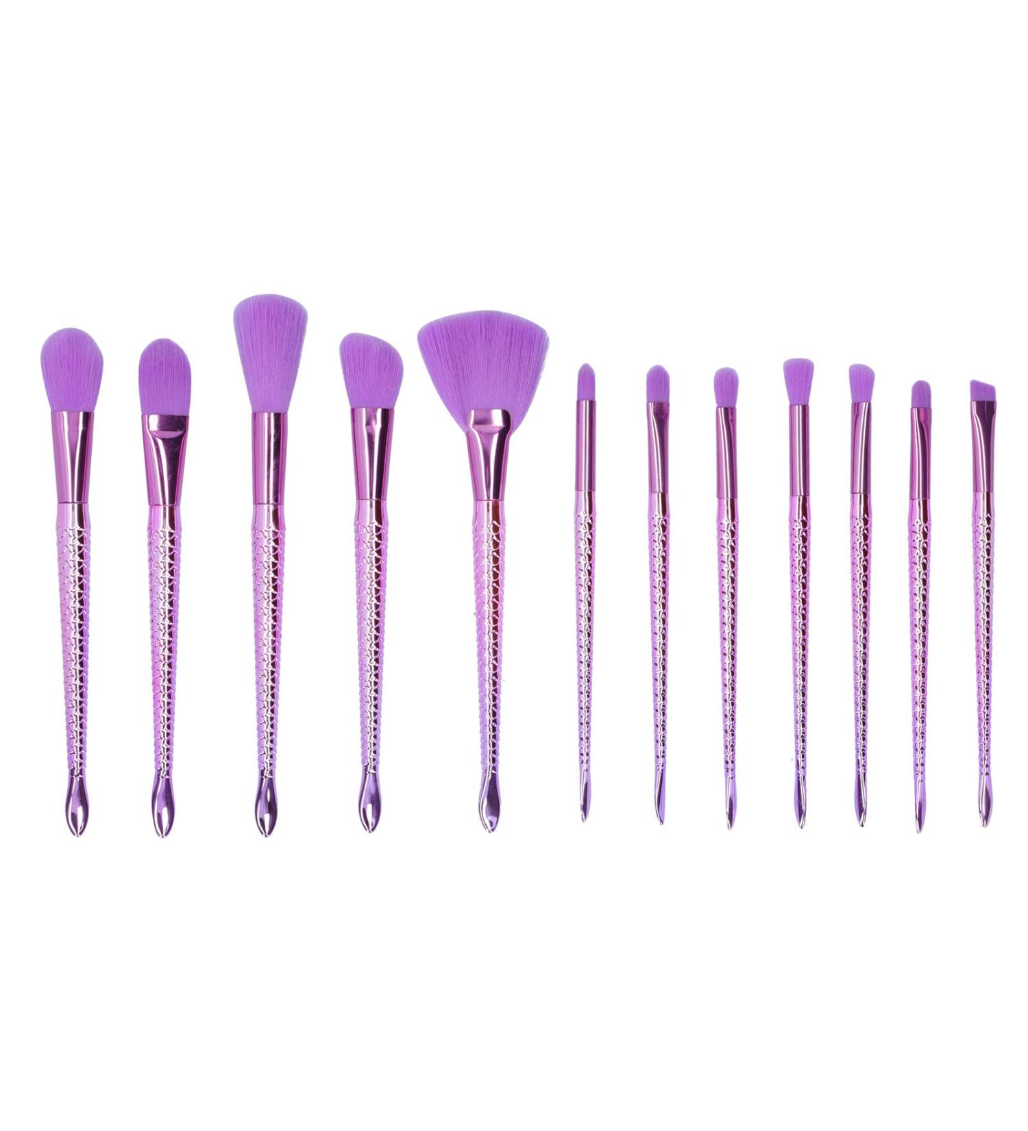 12 Piece Makeup Brush Set | Soft Dense Hair Brushes for Foundation Powder & Eyeshadow | International Shipping Available - Buy Online on SooperMarket.com
