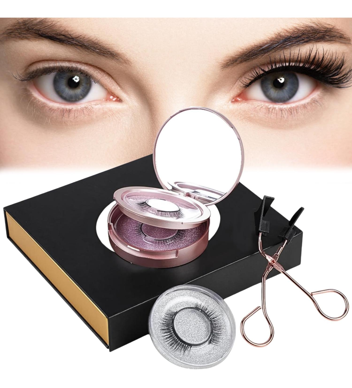 Magnetic Eyelashes Without Eyeliner Reusable Magnetic Lashes Kit Magnetic Eyelashes With Applicator 3D Magnetic Eyelash Partner Set Wispy Fluffy Magnetic Lashes No Glue or Liner Needed (2 Pairs) - Buy Online on SooperMarket.com