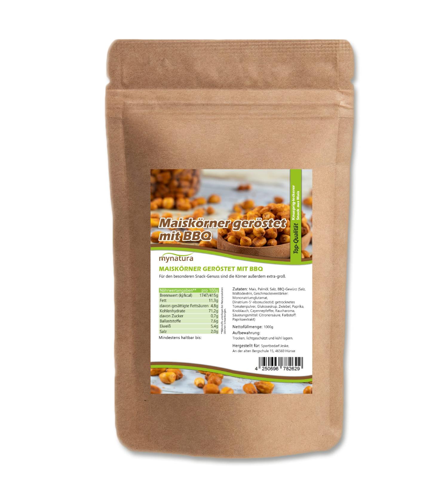 Mynatura Giant Corn Corners BBQ - Roasted Vegan Snack (2x1000g) - Salty Cereal Nibbles - International Shipping Available - Buy Online on SooperMarket.com