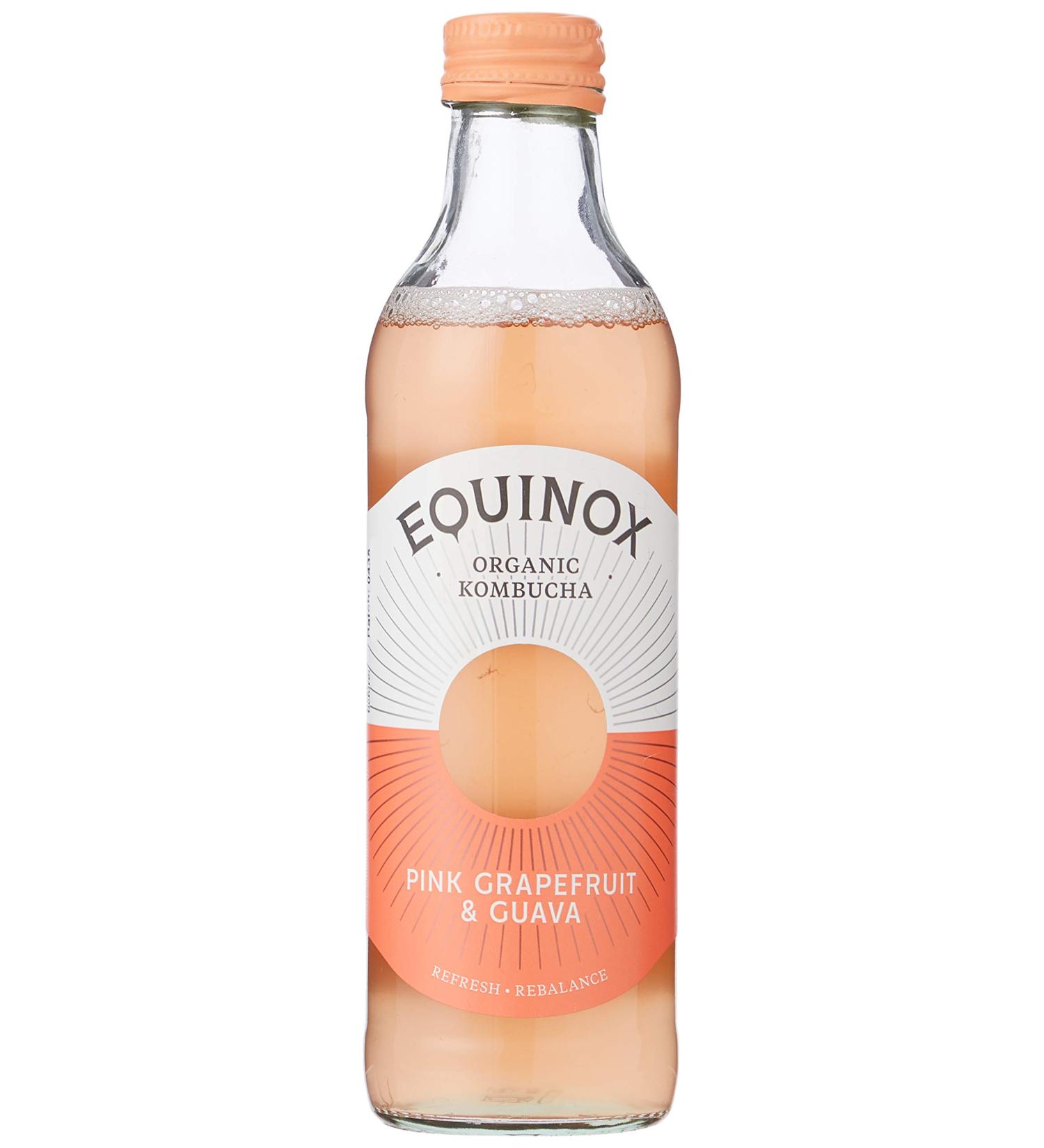 Equinox Kombucha Pink Grapefruit & Guava 275ml Glass Bottle - Banana Flavor - Buy Online on SooperMarket.com