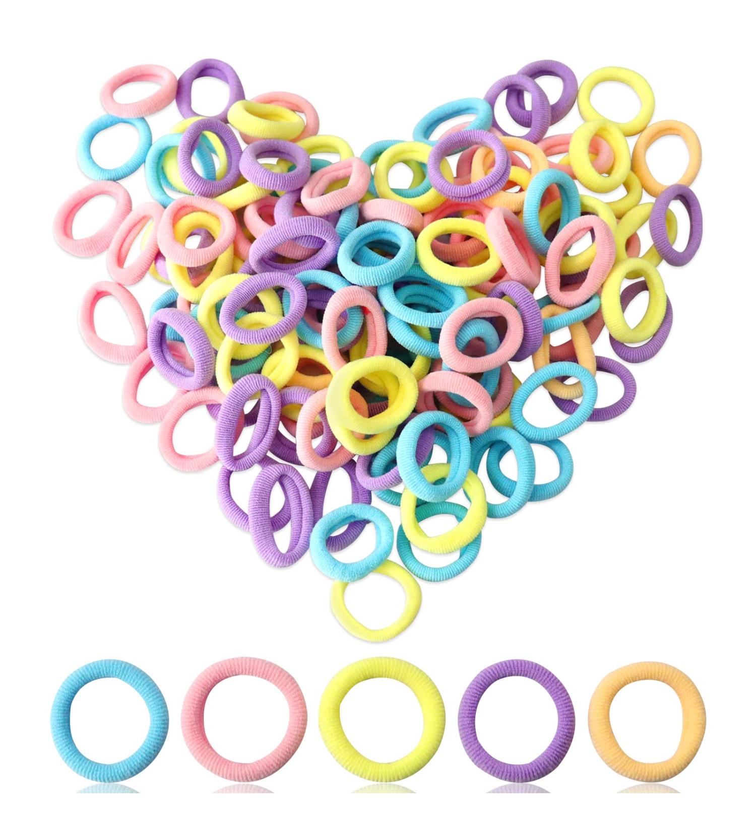Hanyoushengvance Baby Hair Ties 120 PCS - Mini Seamless Toddler Hair Bands - Soft Elastic Hair Bands for Ponytails (5 Colors) - Buy Online on SooperMarket.com