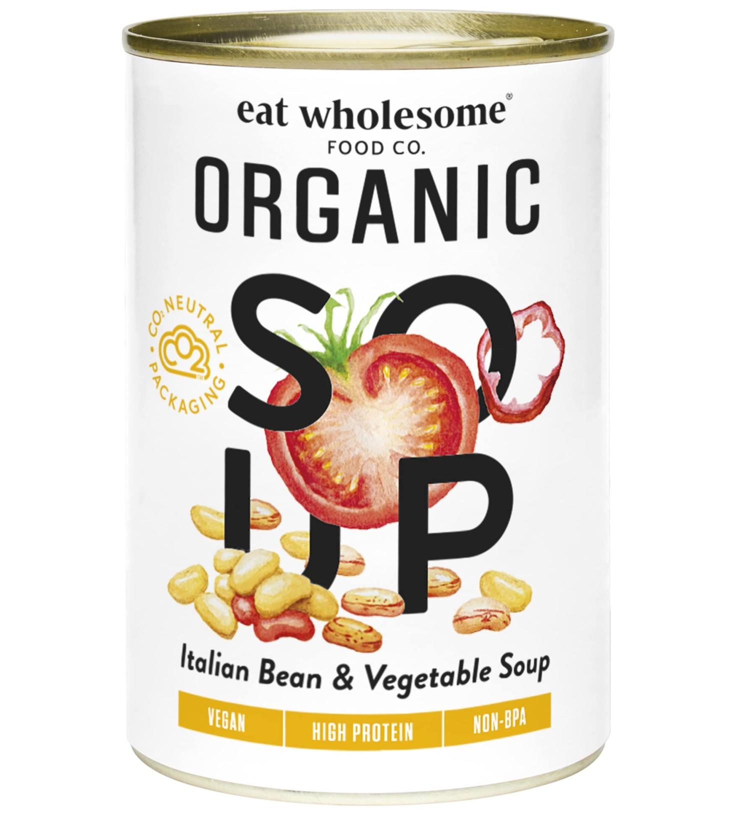 Eat Wholesome Organic Tuscan Bean & Vegetable Soup 400 g (Pack of 12) Italian Bean & Vegetable 400 ml (Pack of 12) - Buy Online on SooperMarket.com