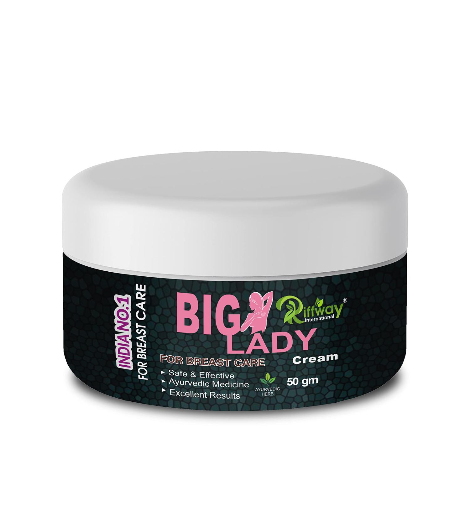 Riffway Big Lady Natural Herbal Breast Cream - Uplift & Tone Bust Muscles (50GM) - International Shipping Available - Buy Online on SooperMarket.com