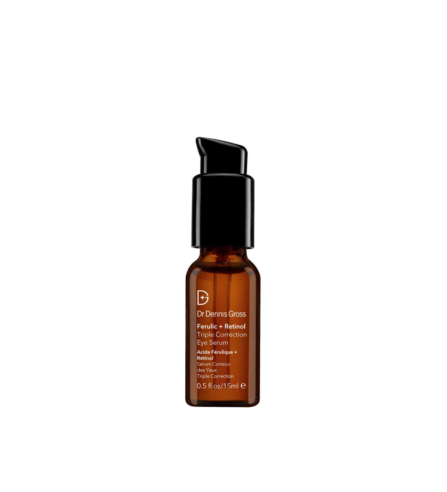 Dr. Dennis Gross Ferulic + Retinol Triple Correction Eye Serum 0.5 fl oz - Targets Wrinkles, Elasticity Loss, Rough Texture - (Pack of 1) - Buy Online on SooperMarket.com