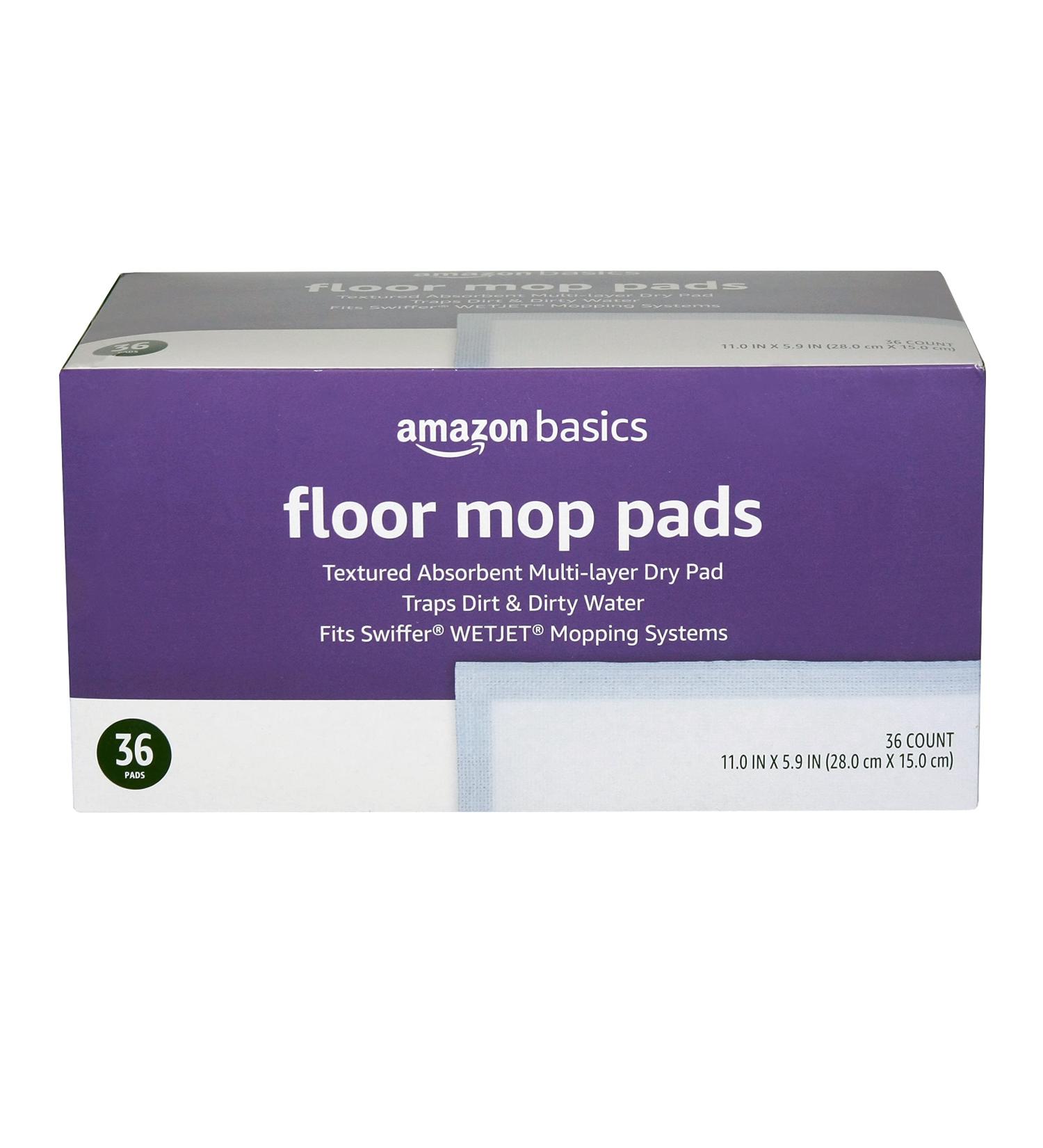 Amazon Basics Dry Floor Mop Pads 36 Count - Absorbent Cleaning Cloths for Hardwood and Tile Floors - Buy Online on SooperMarket.com