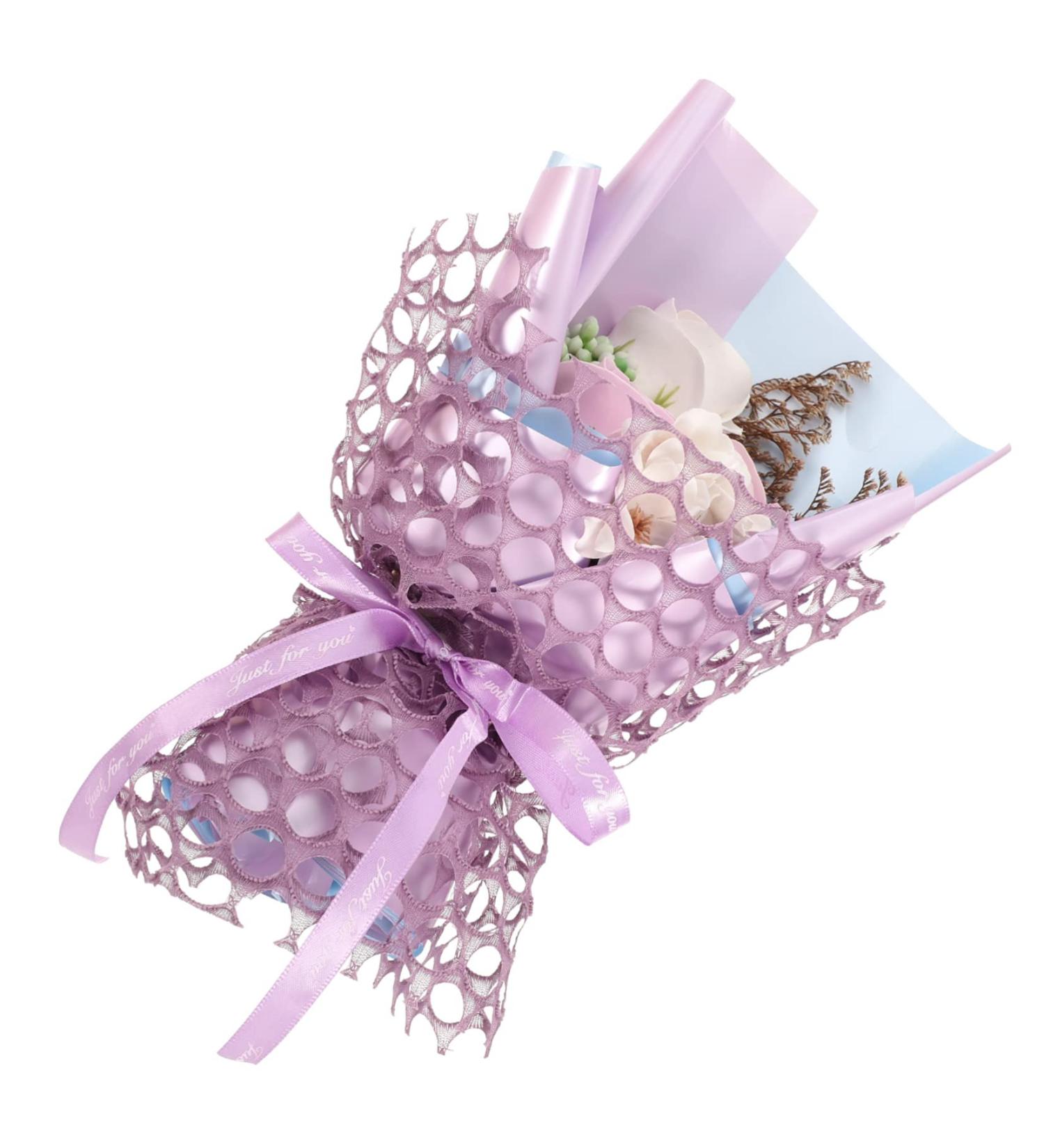 Angoily Rose Gift Box Decorative Soap Flower Birthday Bouquet Flower Bouquet Soap Flower for Women Soap Rose Bouquet The Gift Gifts Artificial Purple Miss Decorate 27X16CM Purple - Buy Online on SooperMarket.com