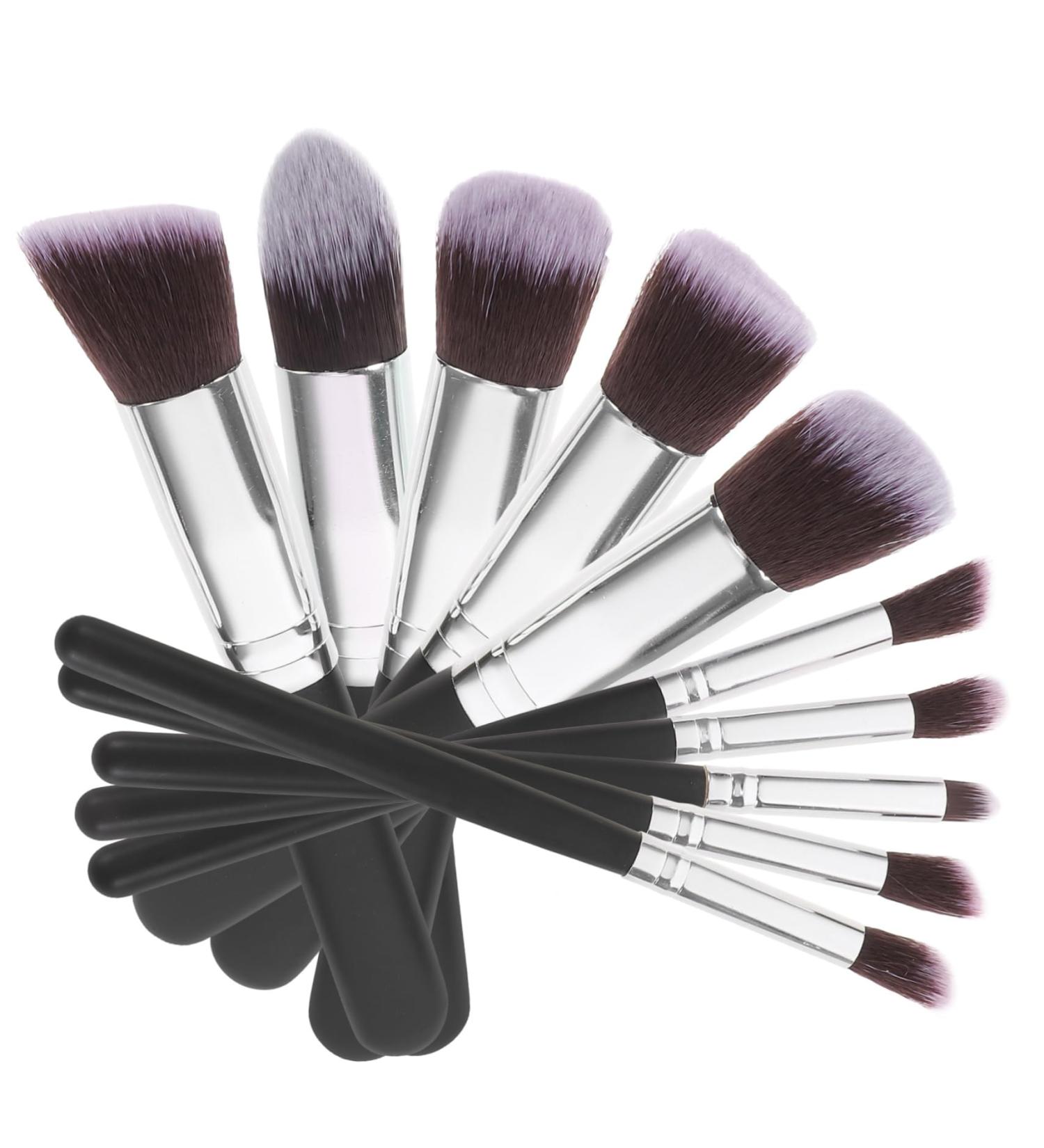 NOLITOY 20 pcs Eyeliner Makeup Face Black+silver+red Kit Premium Blending Synthetic Foundation mediumx2pcs 1x2pcs - Buy Online on SooperMarket.com