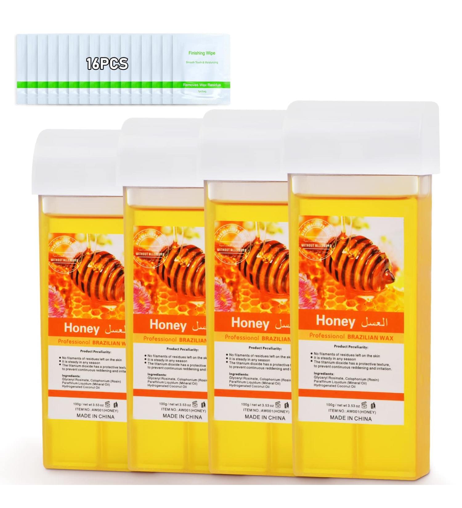 Honey Hair Removal Wax Cartridge Refills - 4 Pack for Body Waxing Legs and Arms - Buy Online on SooperMarket.com