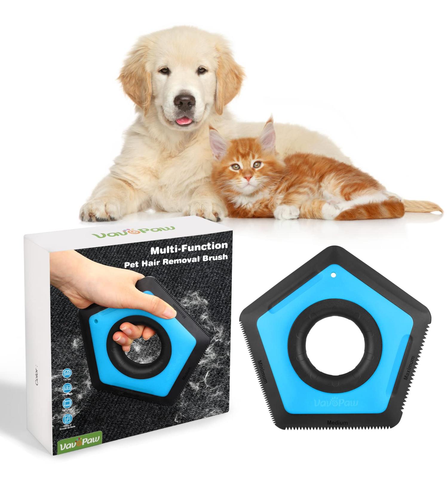 VavoPaw Pet Hair Remover - All-In-One Hair Detailer for Pets, Cars, Furniture - Blue - 1 Pack - Buy Online on SooperMarket.com