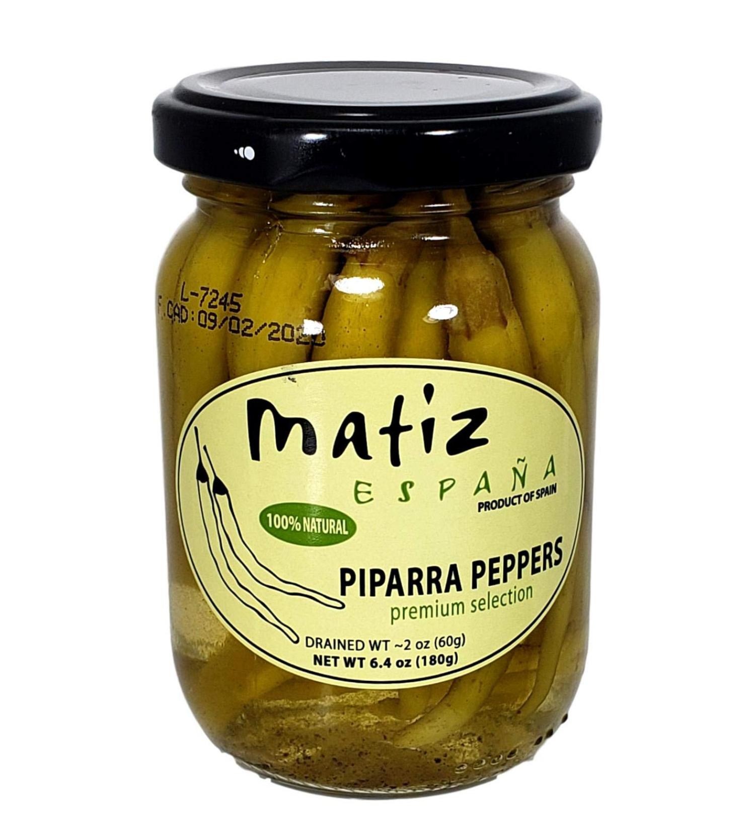 Matiz Piparras Basque Guindilla Peppers (6.4 oz.) - Authentic Spanish Green Pickled Peppers from Spain - Buy Online on SooperMarket.com