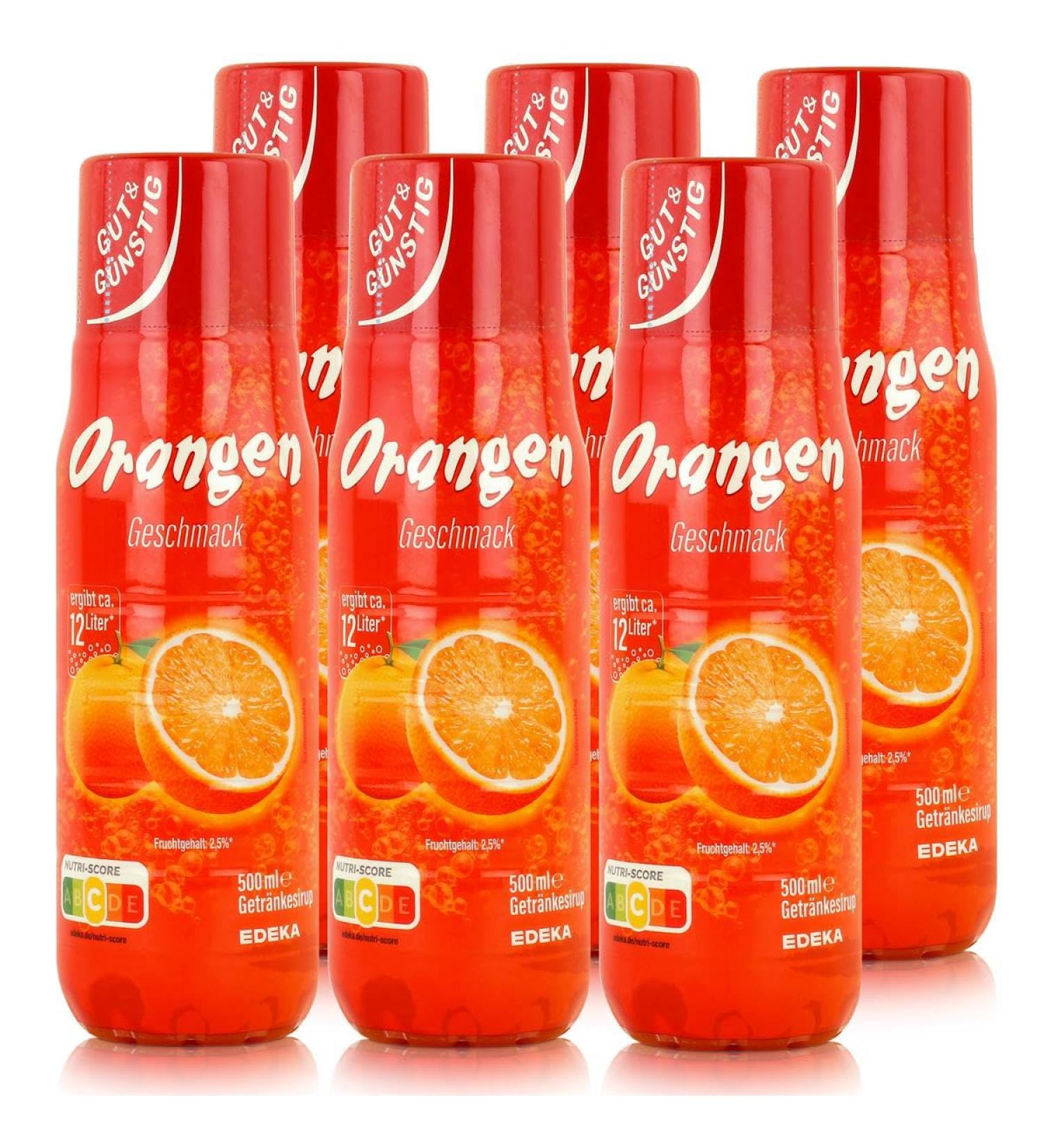 Good & Cheap Orange Drink Syrup - Pack of 6 (6x500ml) | International Shipping Available - Buy Online on SooperMarket.com