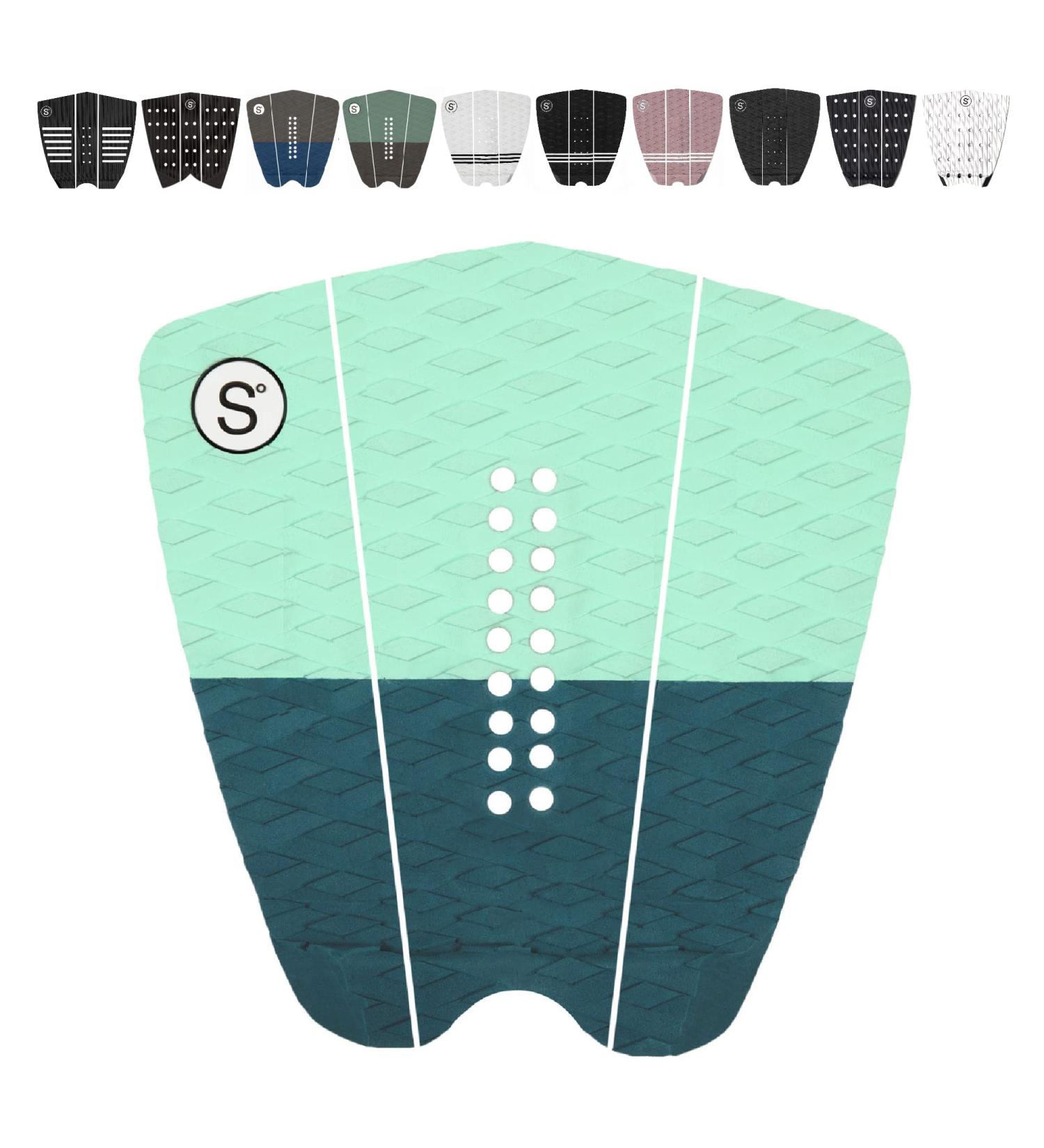 SYMPL Surfboard Traction Pad - 3 Piece Deck Pad for Surfing, Skimboarding - Maximum Grip, 3M Adhesive - Fits Surfboards, Skimboard, Longboard, Fish - Mint - Buy Online on SooperMarket.com