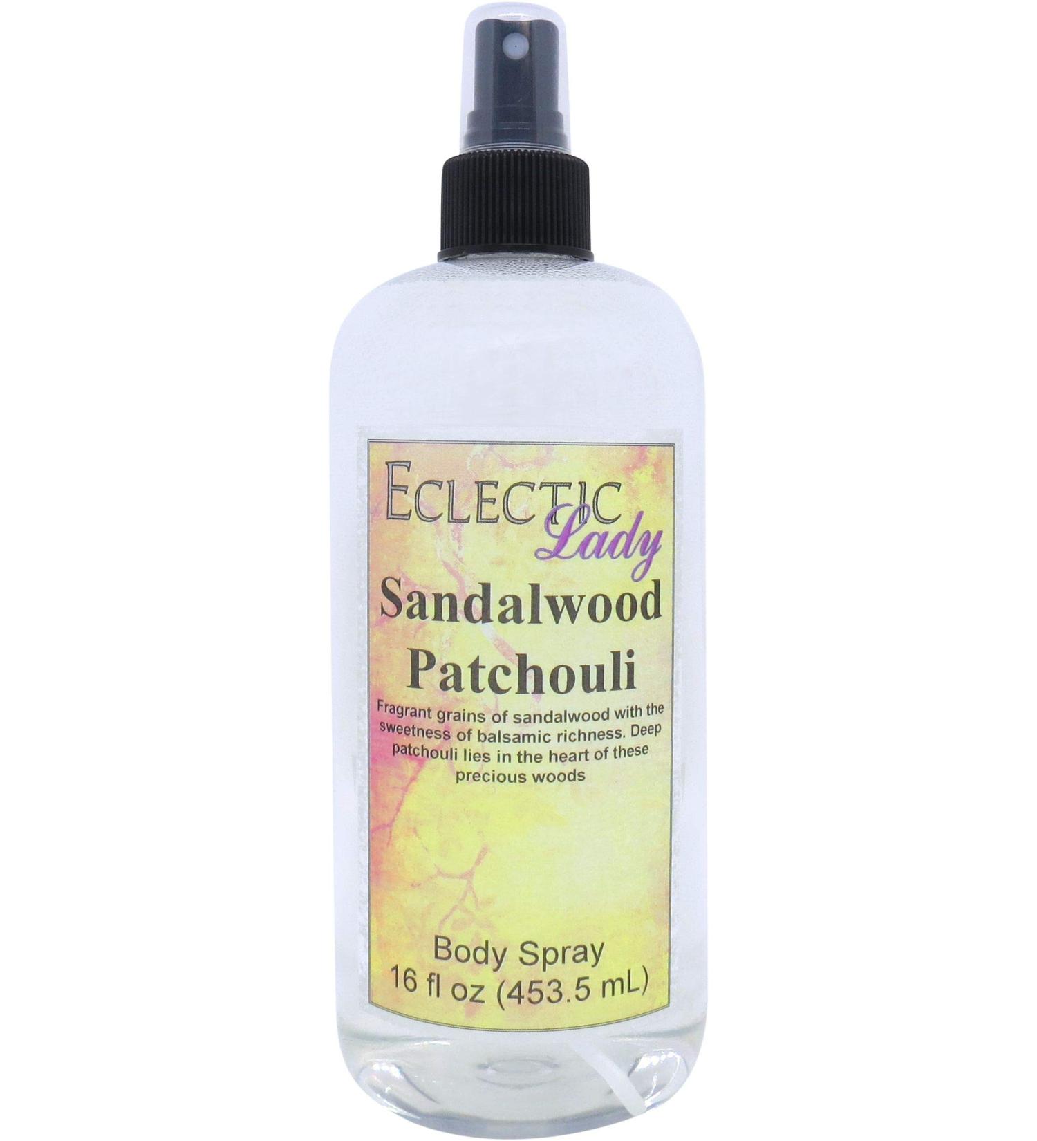 Sandalwood Patchouli Body Spray Body Mist for Women with Clean Light & Gentle Fragrance Long Lasting Perfume with Comforting Scent for Men & Women Cologne with Soft Subtle Aroma For Daily Use Regular Strength 16 Fluid Ounces - Buy Online on SooperMarket.com