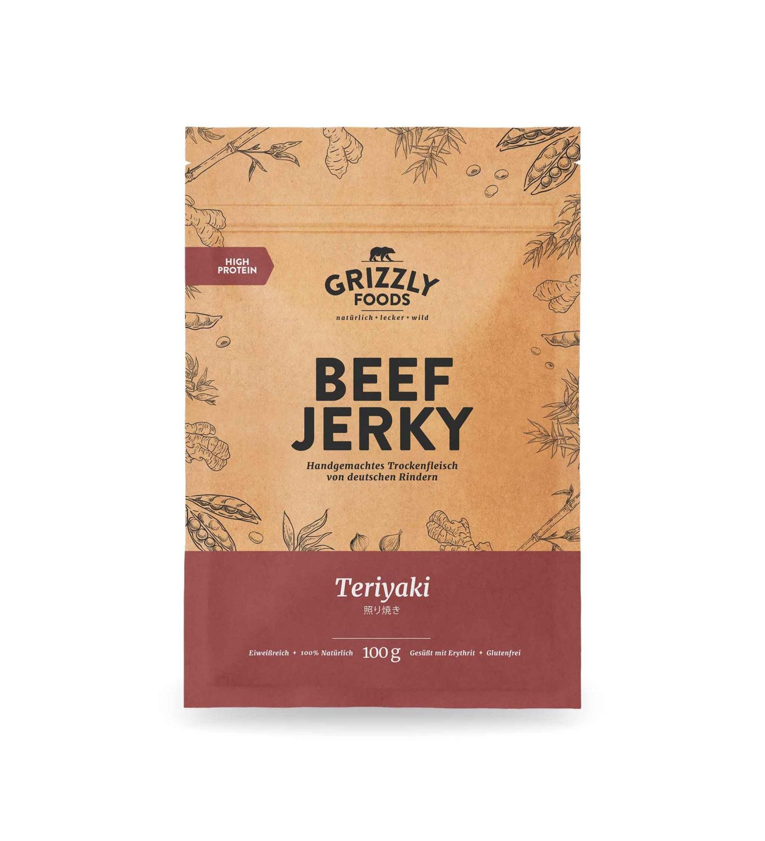 Buy German Teriyaki Beef Jerky - 5 Pack (500g) - Premium Dried Beef Snacks - Buy Online on SooperMarket.com