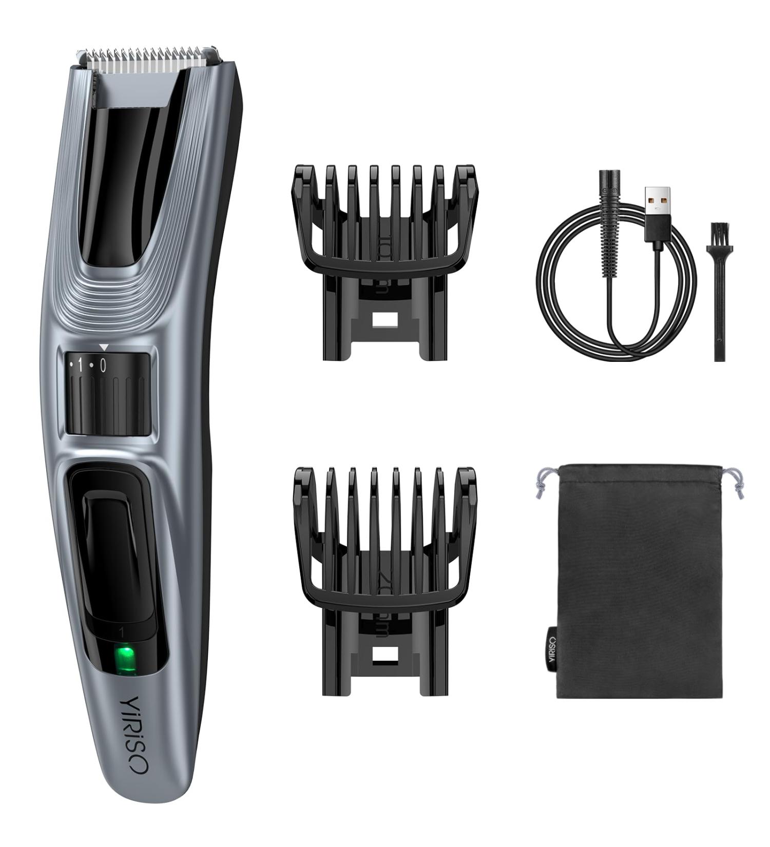 Men's Beard Trimmer - Cord/Cordless 40 Length Settings Rechargeable with Steel Blades - Precision Mustache & Facial Hair Trimmer for Men - Buy Online on SooperMarket.com