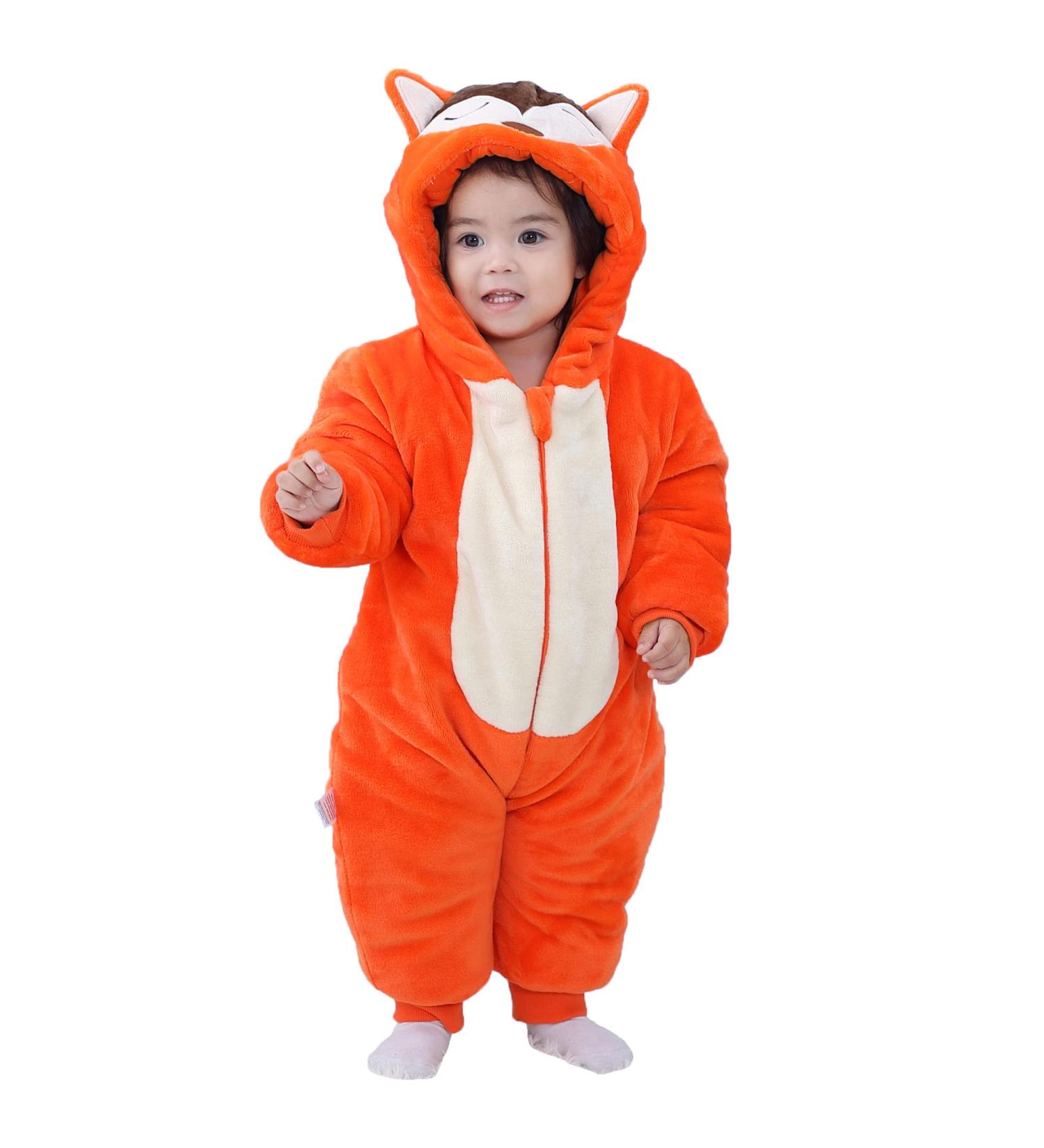 COOKY.D Baby Animal Hooded Winter Romper | 24-30 Months Fox Snowsuit Coat - Buy Online on SooperMarket.com