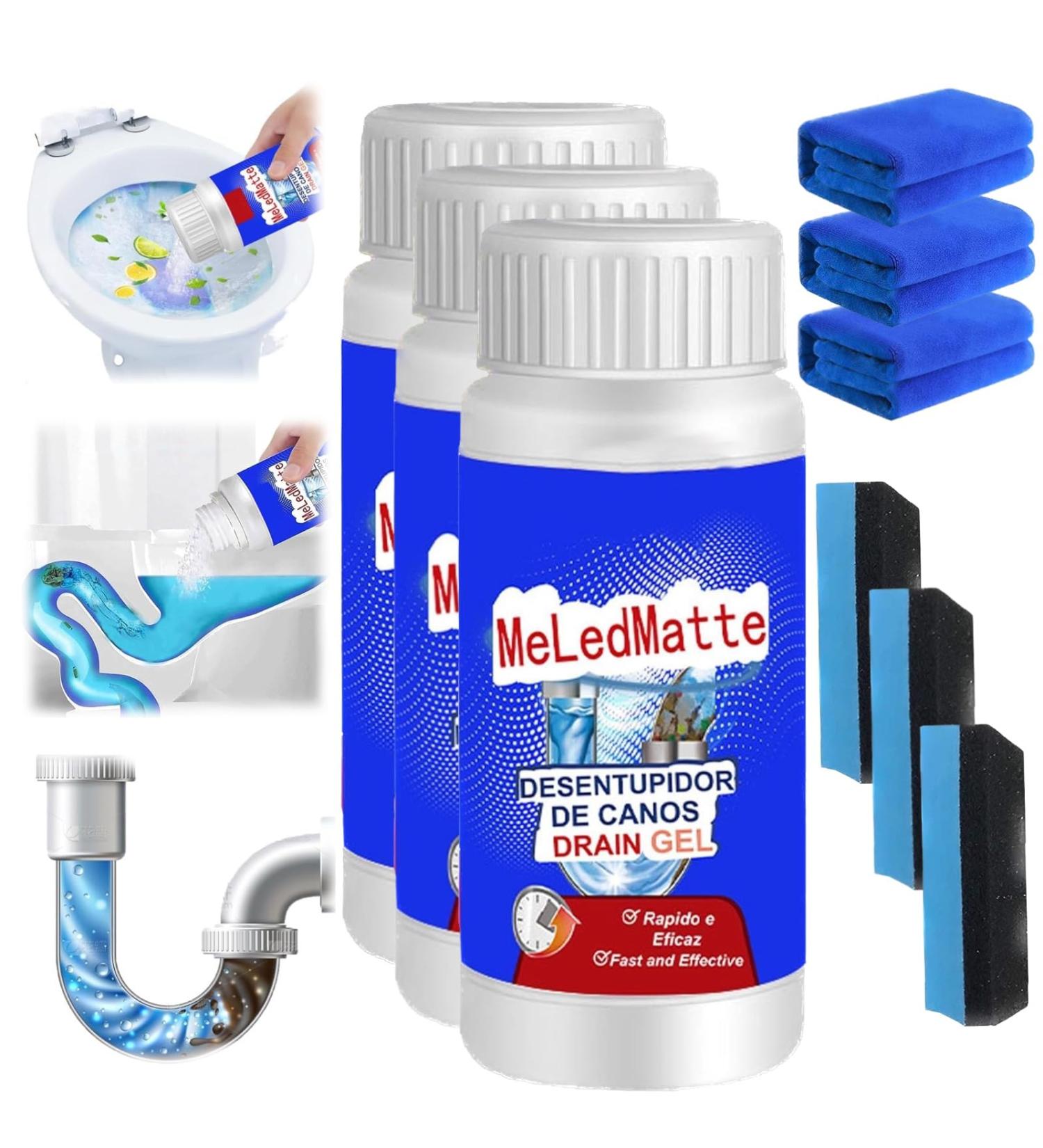 Powerful Pipe Dredging Agent Meledmatte Meledmatte Drain Cleaner Complete Pipeline Dredge Agent Meledmatte Toilet Cleaner for Kitchen Toilet Pipeline Quick Cleaning Tool (3Pcs) - Buy Online on SooperMarket.com
