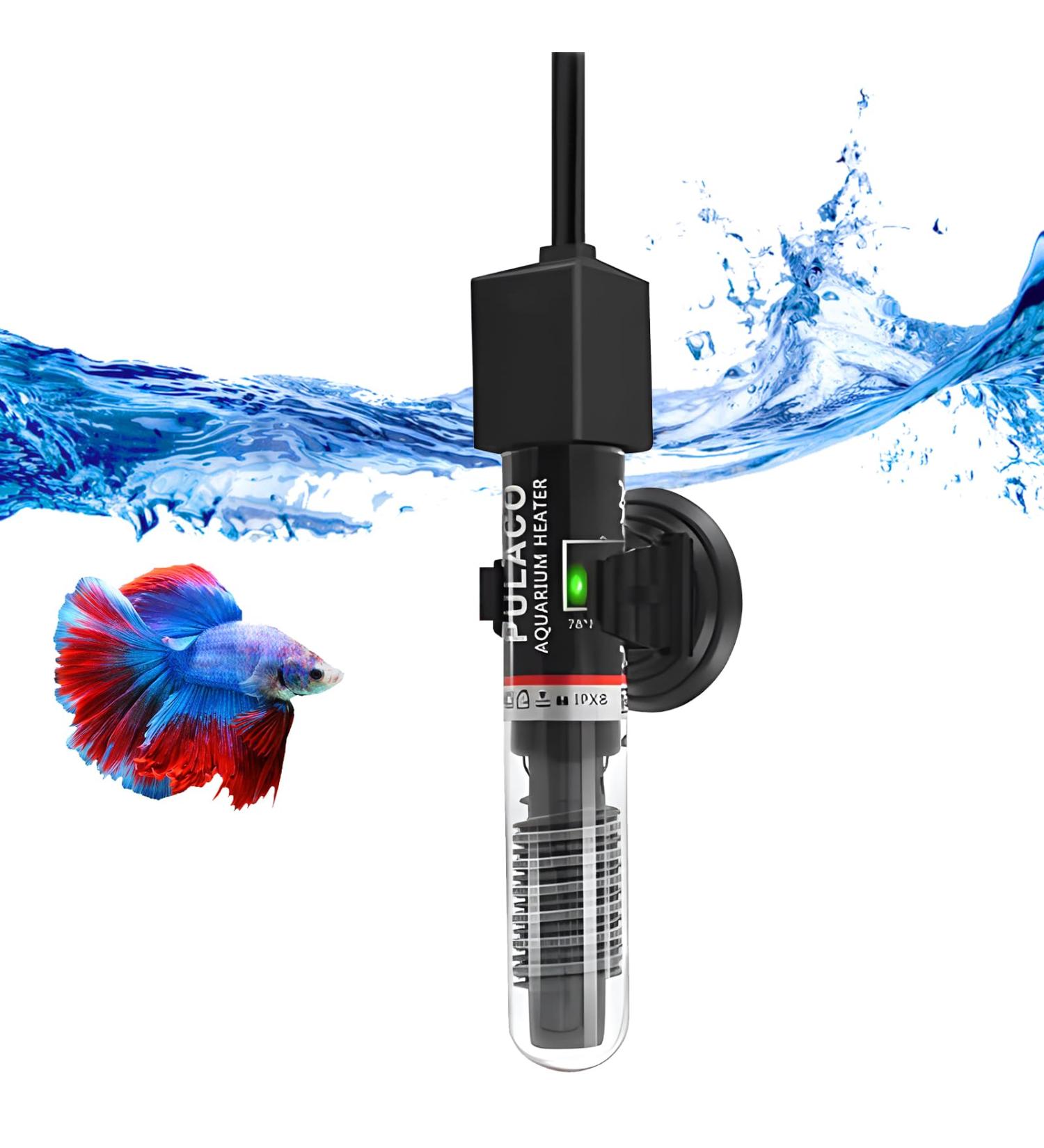 Silkwish Mini Aquarium Heater 50W for 20L-50L Tanks | Constant Temp 26 C Suction Cups & Temp Stickers | International Shipping - Buy Online on SooperMarket.com