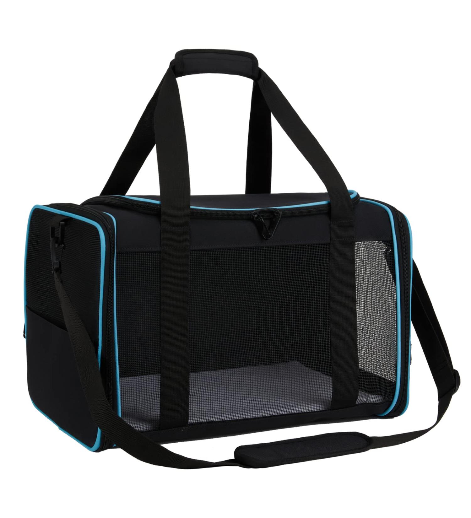 Zbrivier Soft Cat & Dog Carrier - Airline Approved, TSA Approved, Locking Zipper - Medium Black - Buy Online on SooperMarket.com