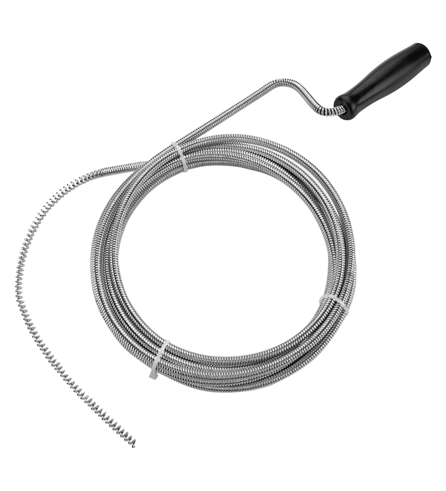 Professional Slow Drain Cleaner & Clog Remover - 10-Foot Metal Snake for Hair Food & Debris Removal - Best Plumber Tools for International Shipping - Buy Online on SooperMarket.com