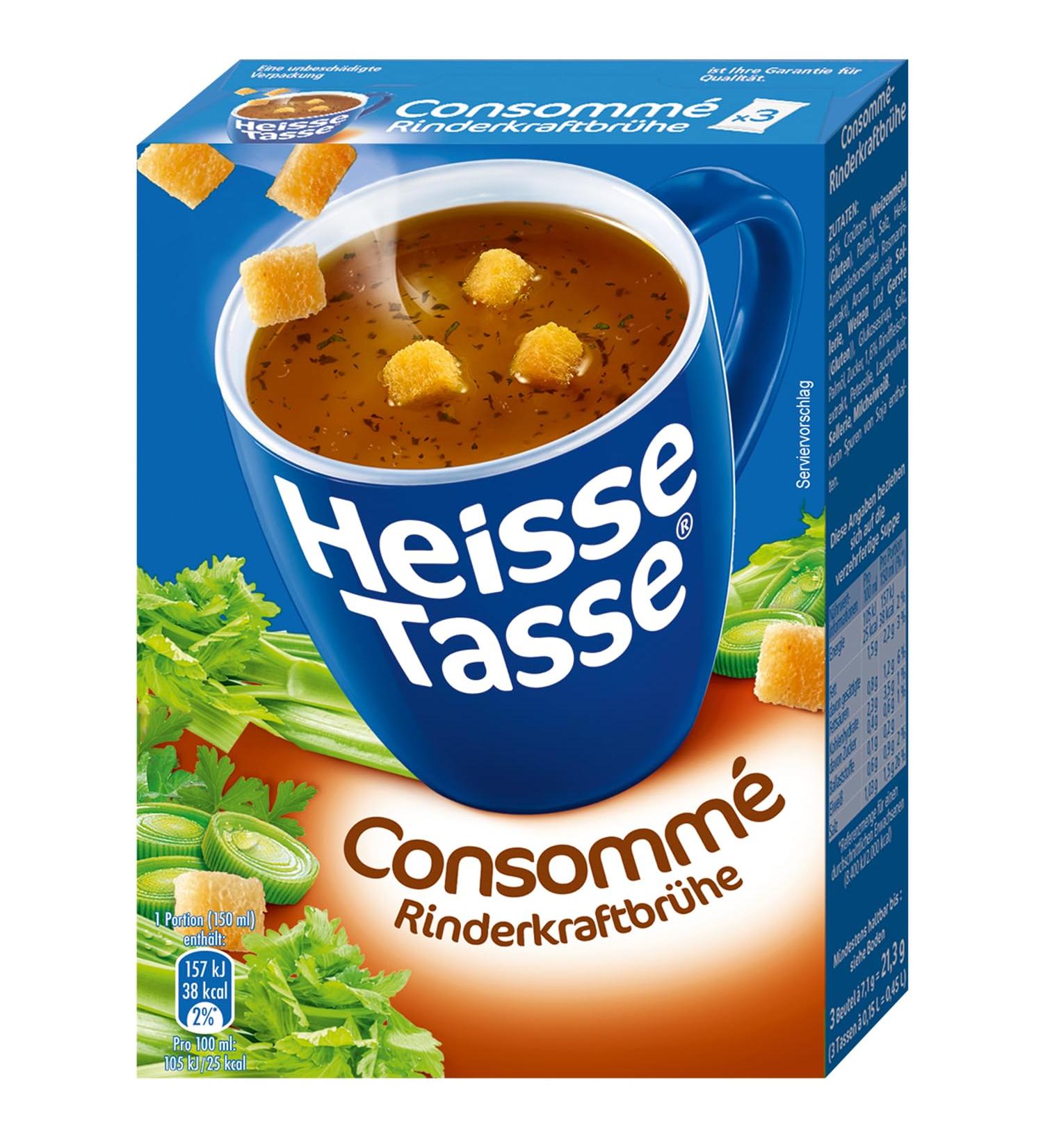 Erasco Cup Consomm - Beef Broth 12x21.3g | Premium International Shipping & Flavorful Savory Taste - Buy Online on SooperMarket.com