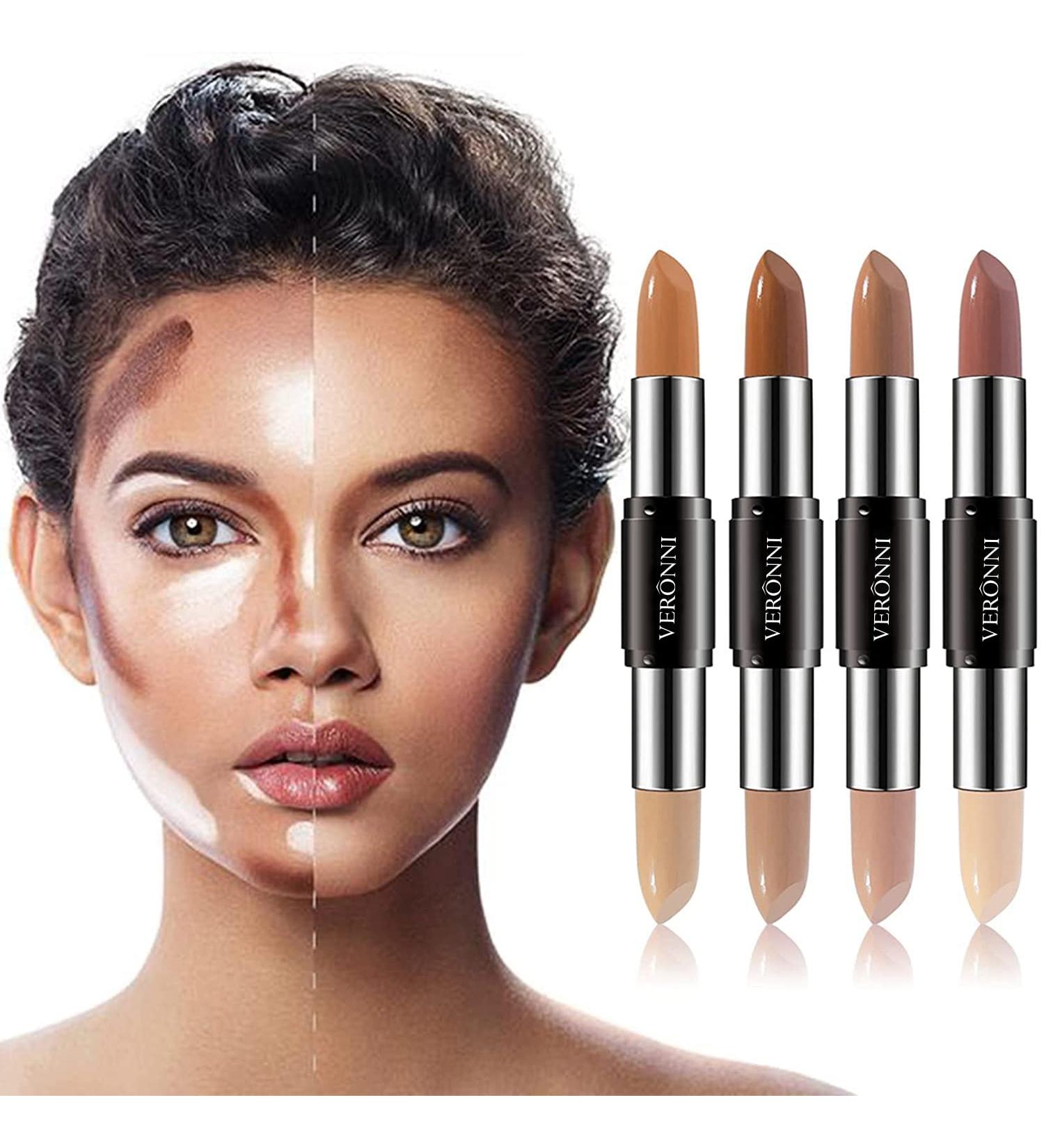 Cruelty-Free 8 Colors Contour Stick & Highlight Concealer 2-in-1 Set - Buy Online on SooperMarket.com