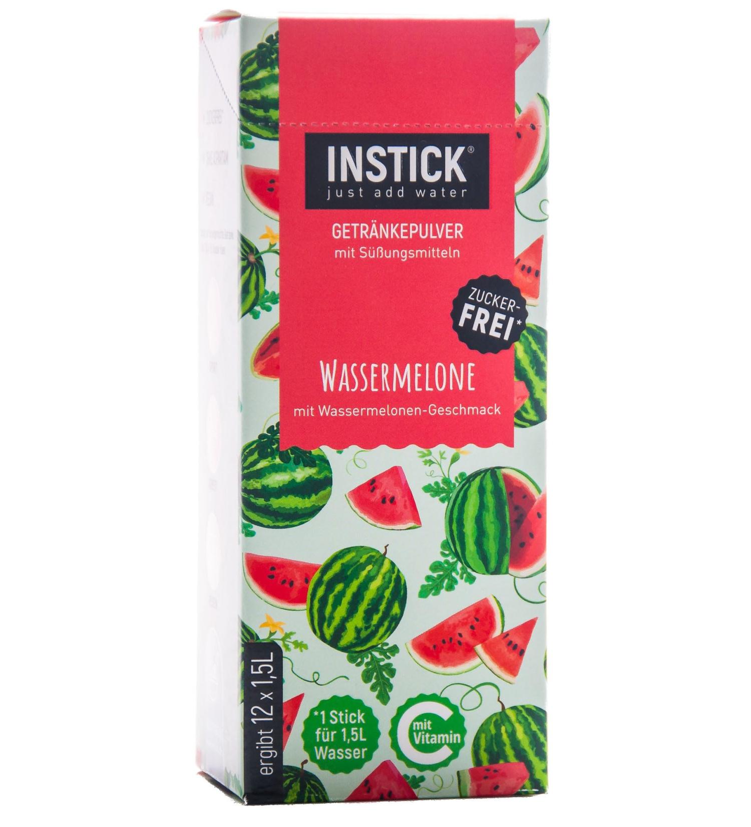 Intick Sugar-Free Watermelon Instant Drink | 12x1.5L | Vegan Low Calorie Vitamin C | Instant Beverage Powder - International Shipping Available - Buy Online on SooperMarket.com