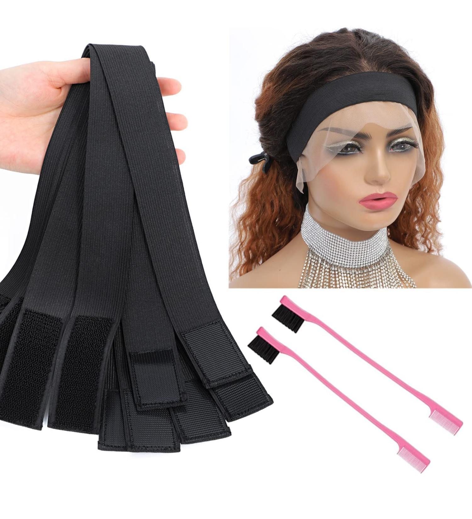 Welfare Products Elastic Hair Bands for Lace Frontal Melt - 5 PCS Wig Bands for Keeping Wigs in Place | Wig Edge Control Elastic Bands - Buy Online on SooperMarket.com