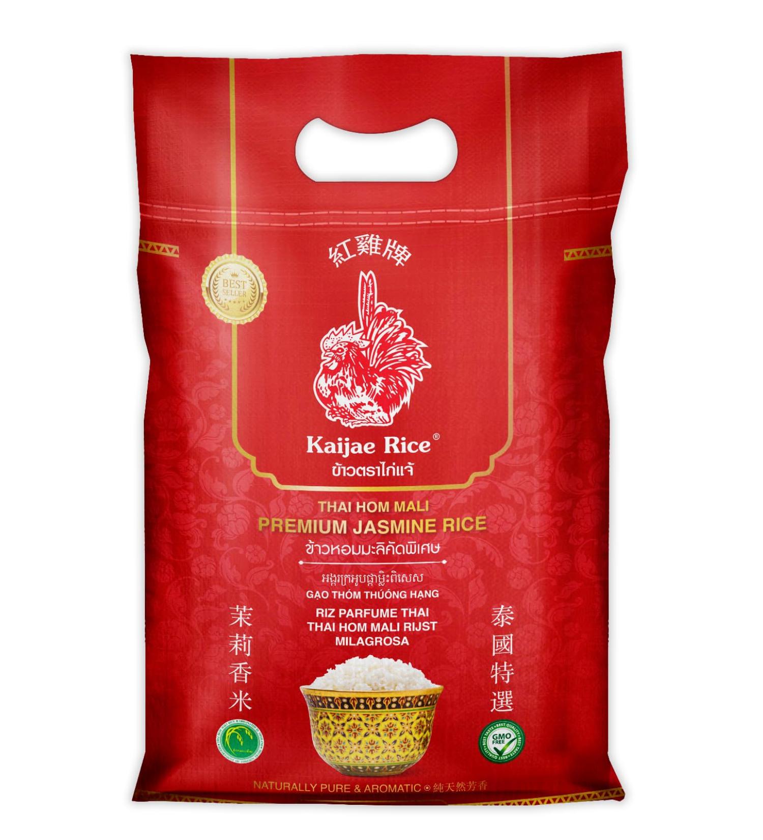 Kaijae Rice Thai Hom Mali Premium Jasmine Rice 5kg | Naturally Pure & Aromatic | GMO Free | Alpine Heights