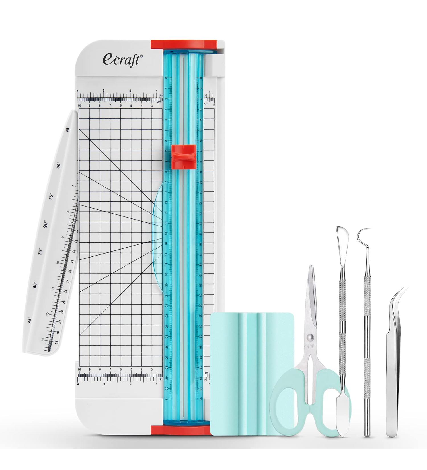 Ecraft Paper Cutter Trimmer with Vinyl Weeding Tool Set Weeder/Scraper/Spatula/Tweezers/Scissors Basic Tools Kit for Scrapbooking Lable Cardstock Coupon Letter DIY Art Crafting Cutting Splicing - Buy Online on SooperMarket.com