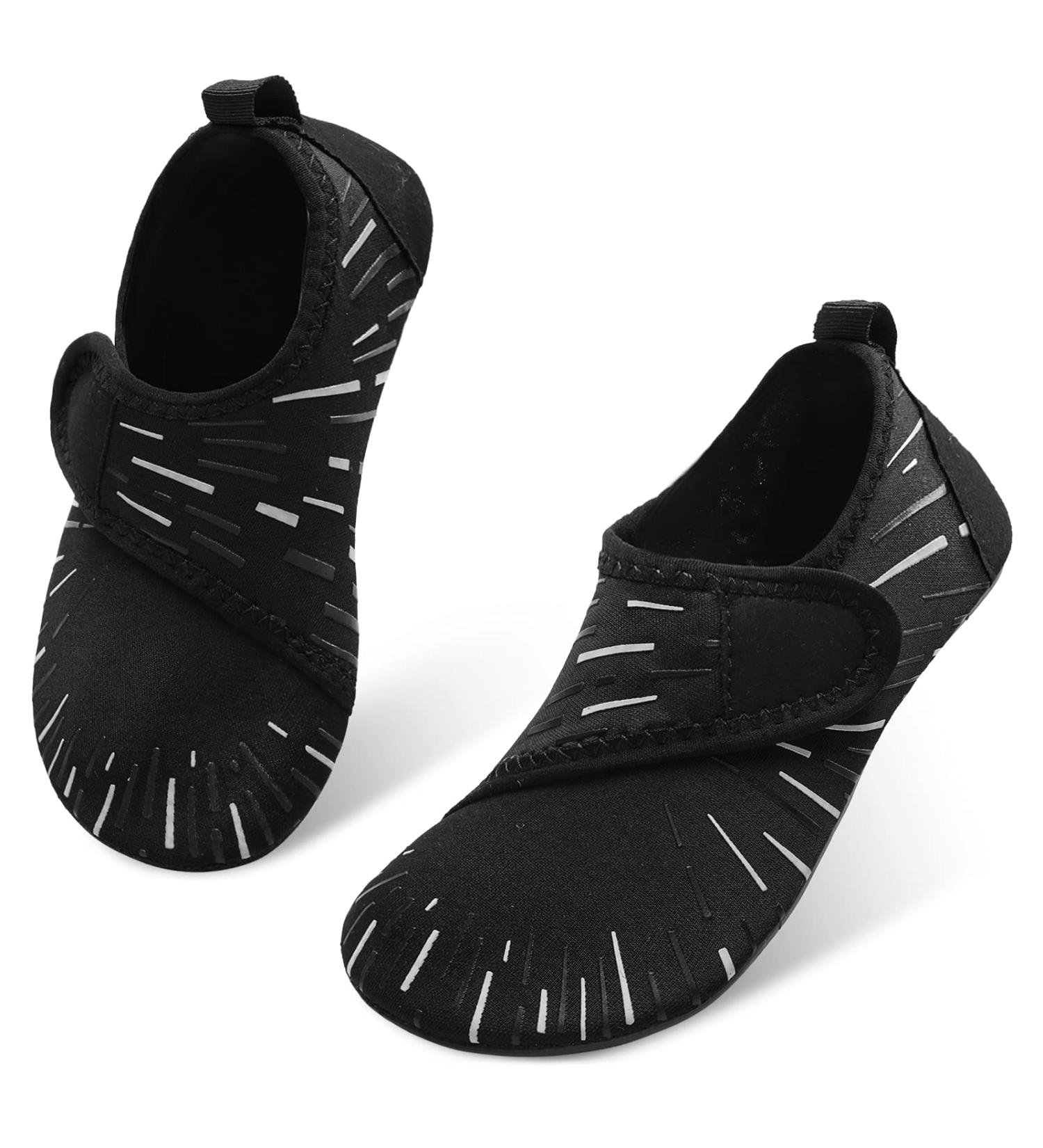 JIASUQI Kids Water Shoes Quick Dry Barefoot Aqua Socks - Black | Beach & Pool | UK 2.5/3 Child - Buy Online on SooperMarket.com