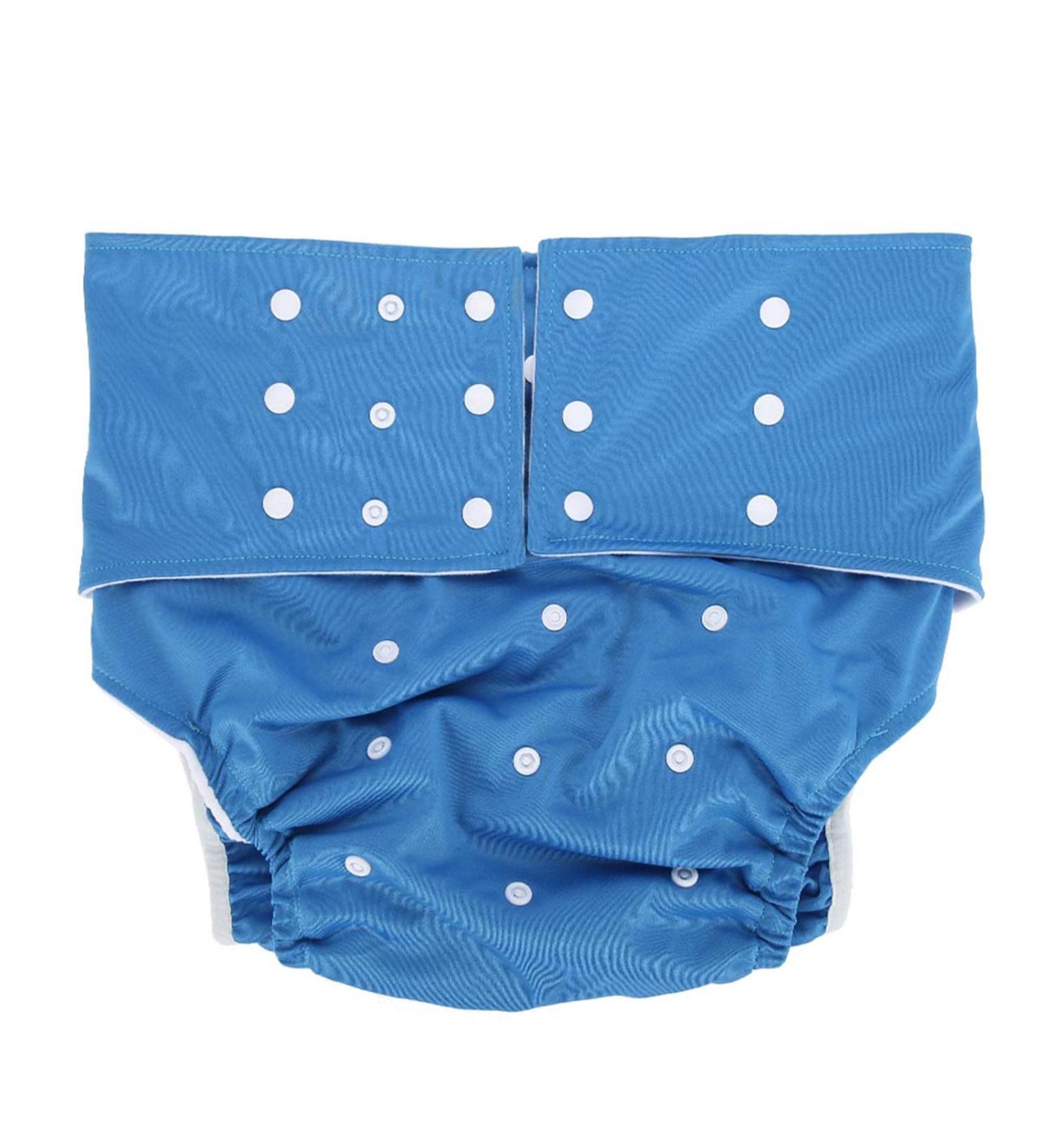 Washable Adult Diaper for Incontinence Care | Adjustable & Easy-Dry Cloth Diaper Cover - Dark Blue - Buy Online on SooperMarket.com