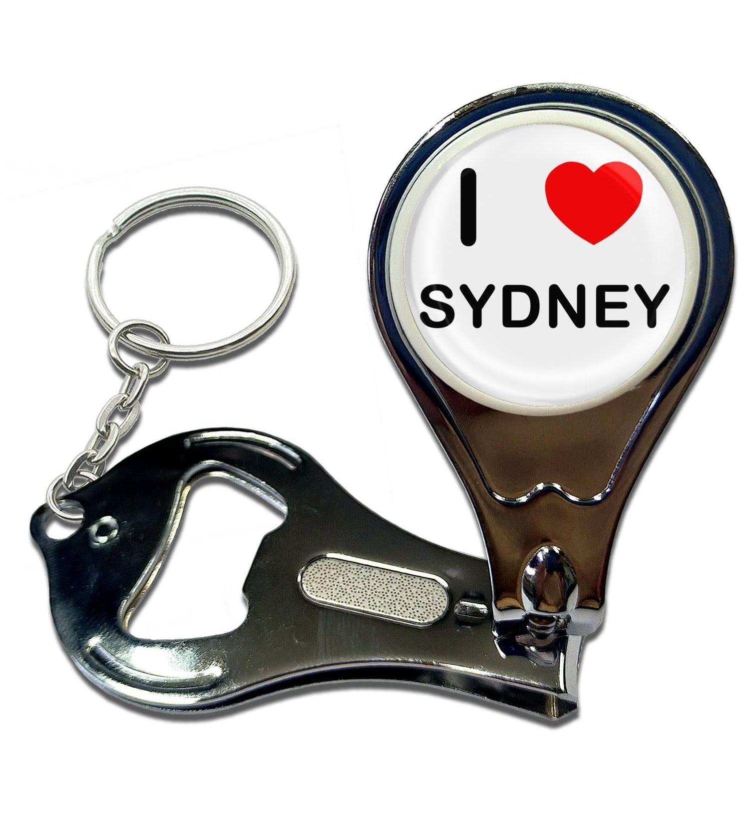BadgeBeast.co.uk I Love Sydney - Key Ring Bottle Opener and Nail Clipper - Buy Online on SooperMarket.com