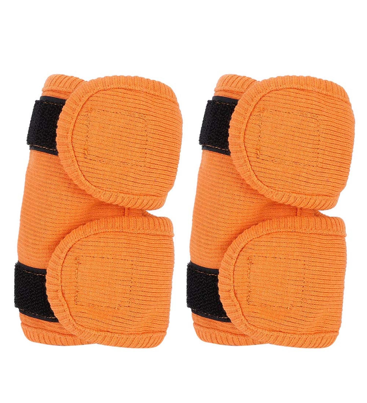 2Pcs Adjustable Dog Cat Leg Brace Elastic Warm Knee Pads for Surgery Wound Support and Stability for Injury Recovery Prevent Licking (Orange) - Buy Online on SooperMarket.com