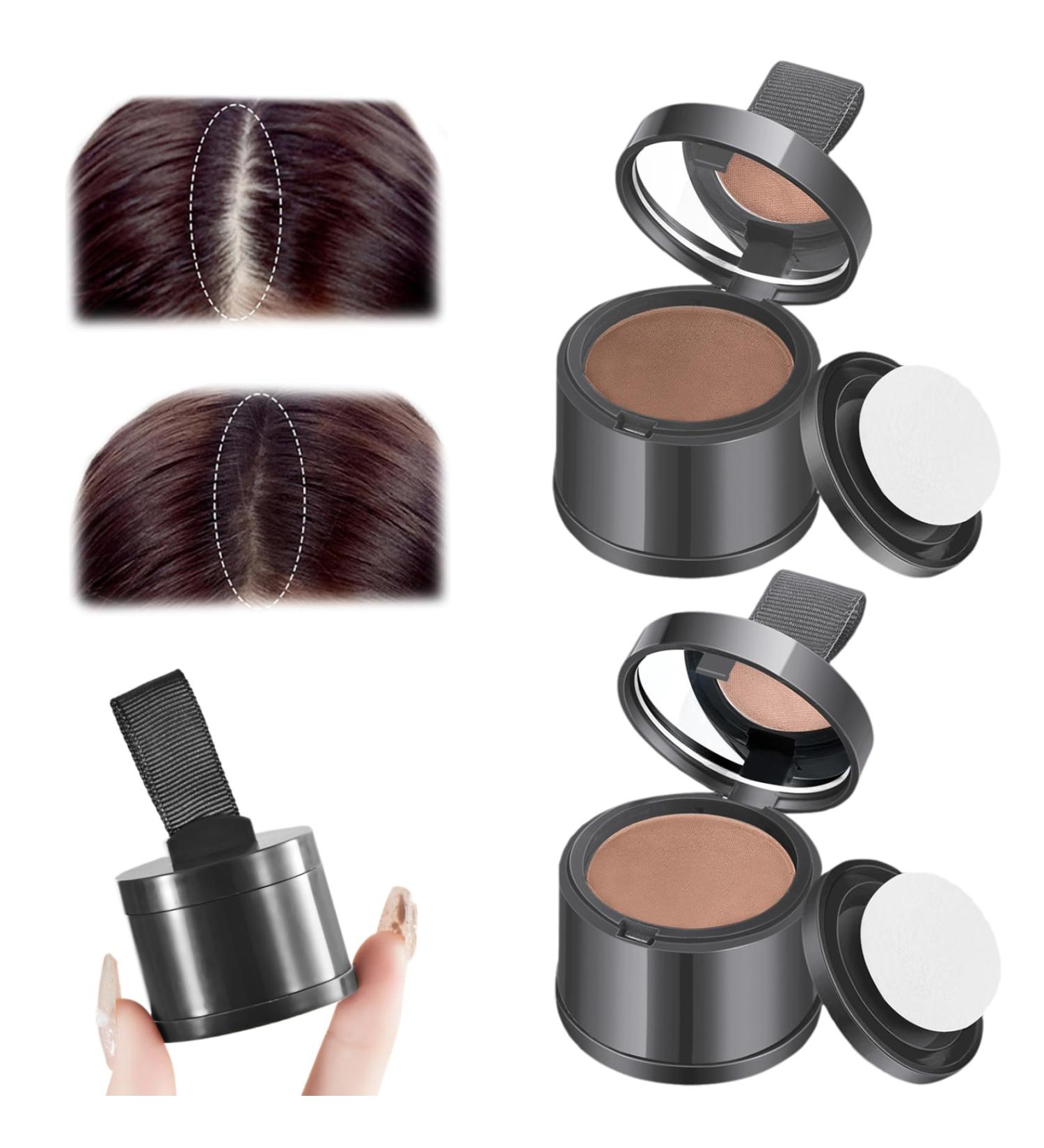 2Pcs Root Touch Up Powder Hairline Powder for Women Dark Brown & Light Brown Hair Loss Concealer Water & Sweat Resistant Hairline Powder for Thinning Women Men Hair Volume Powder Root Cover Up Hairli - Buy Online on SooperMarket.com