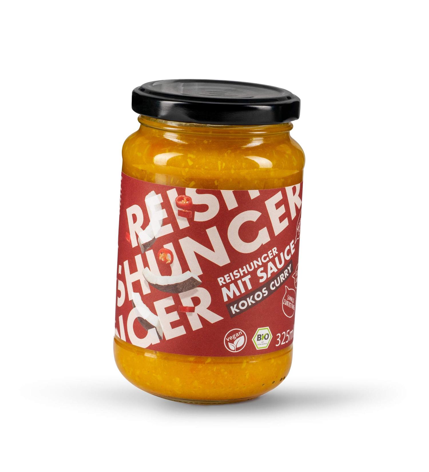 Reishung Organic Coconut Curry Sauce 325ml - Vegan Gluten-Free Versatile for Rice & Pasta - Trial Set & Variety Sizes Available - Buy Online on SooperMarket.com
