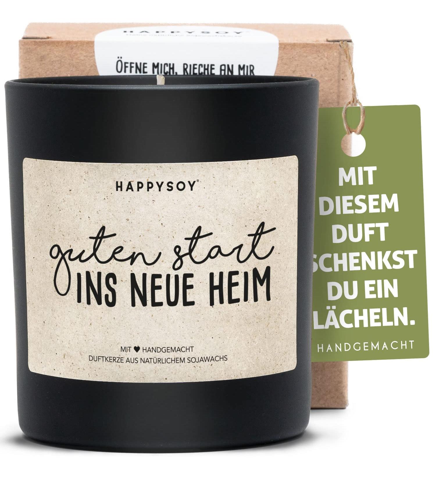 HAPPYSOY Handmade Scented Candle - Perfect Housewarming Gifts for Apartments & Homes - Eco-Friendly Glass Candle with Inspirational Sayings - Buy Online on SooperMarket.com