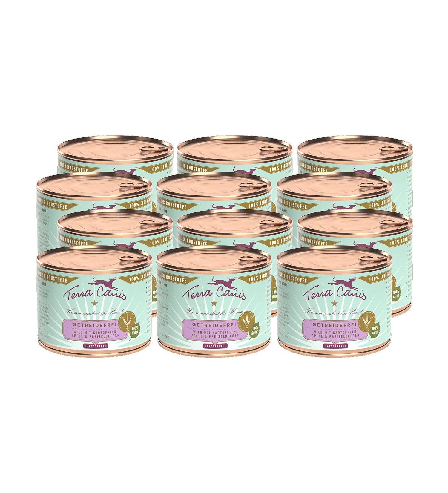 Premium Grain-Free Wet Dog Food | Terra Canis Wild - Potato Apple & Cranberry | 12x200g - Healthy & Gluten-Free - Buy Online on SooperMarket.com