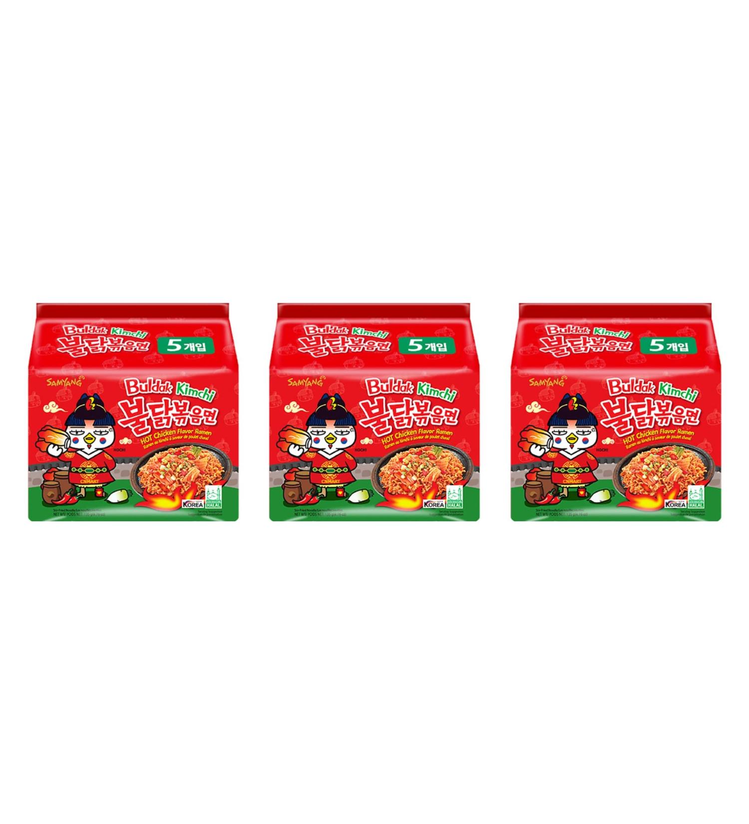 Samyang Kimchi Flavour Hot Chicken Noodle Ramen (Pack of 15) by CNMART - Buy Online on SooperMarket.com