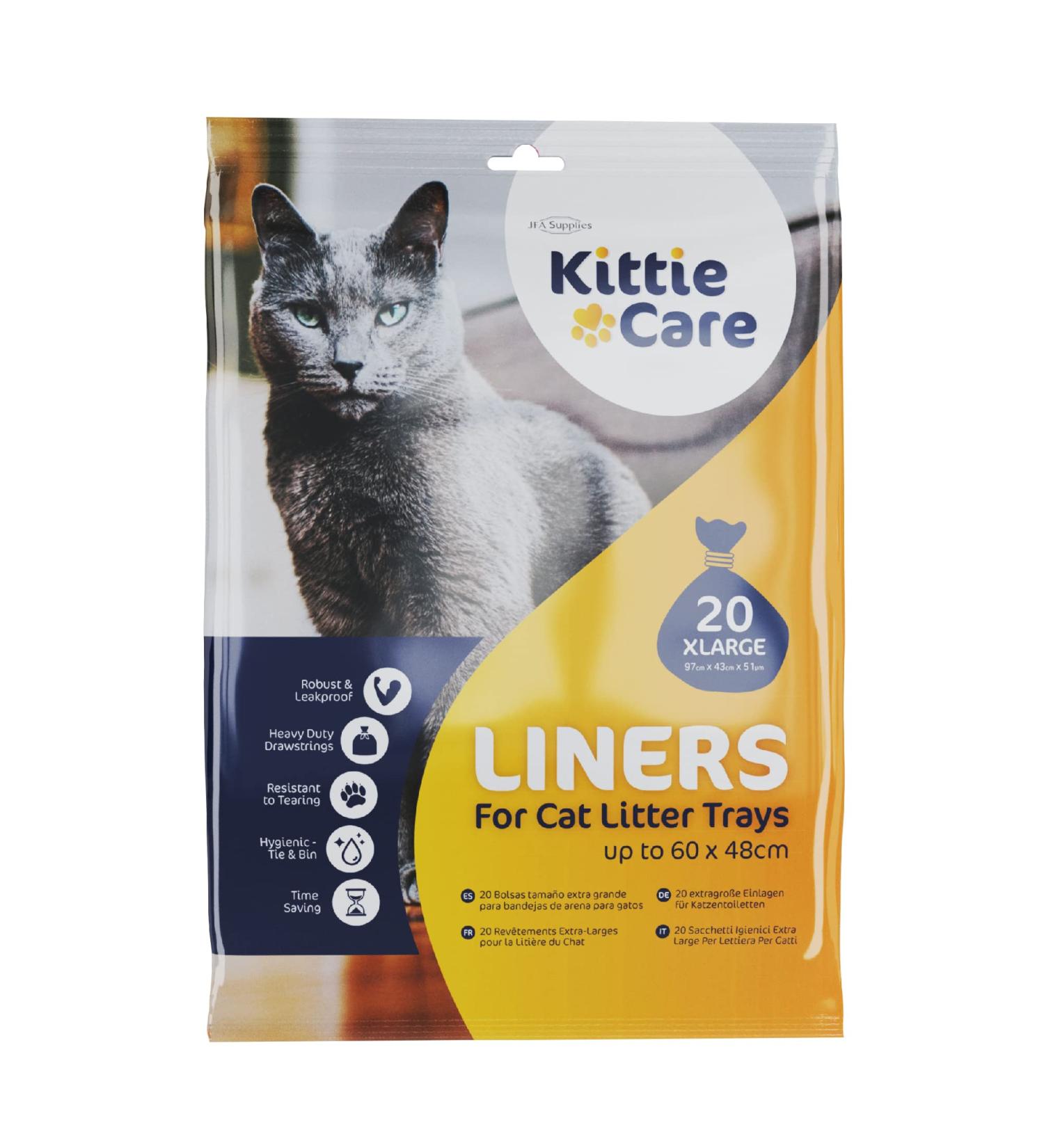 Pack of 20 XL Kittie Care Cat Litter Liners for Extra Large Box - Buy Online on SooperMarket.com