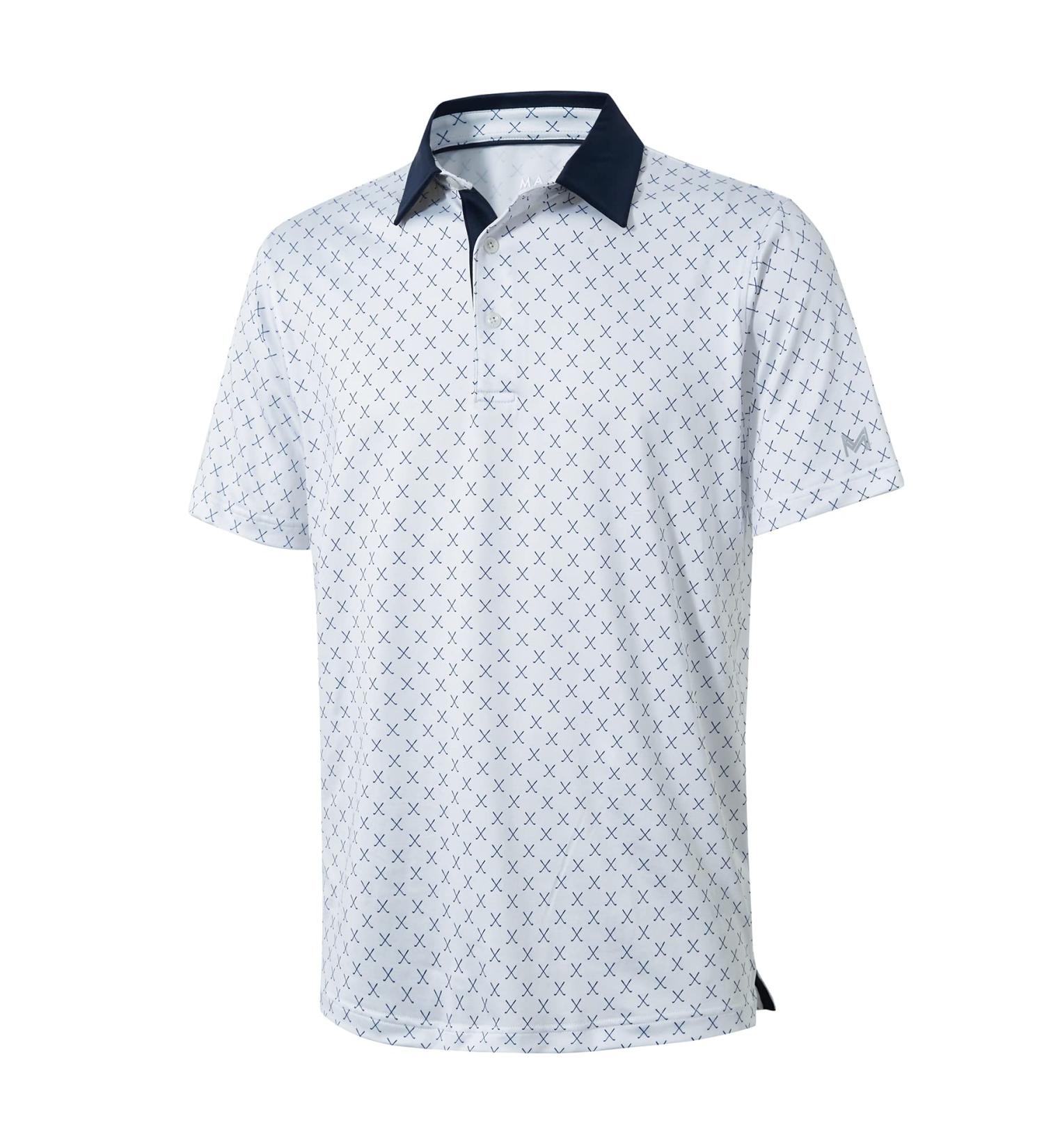 Men's Dry Fit Short Sleeve Golf Shirt, Moisture Wicking Polo - White, Large - Buy Online on SooperMarket.com